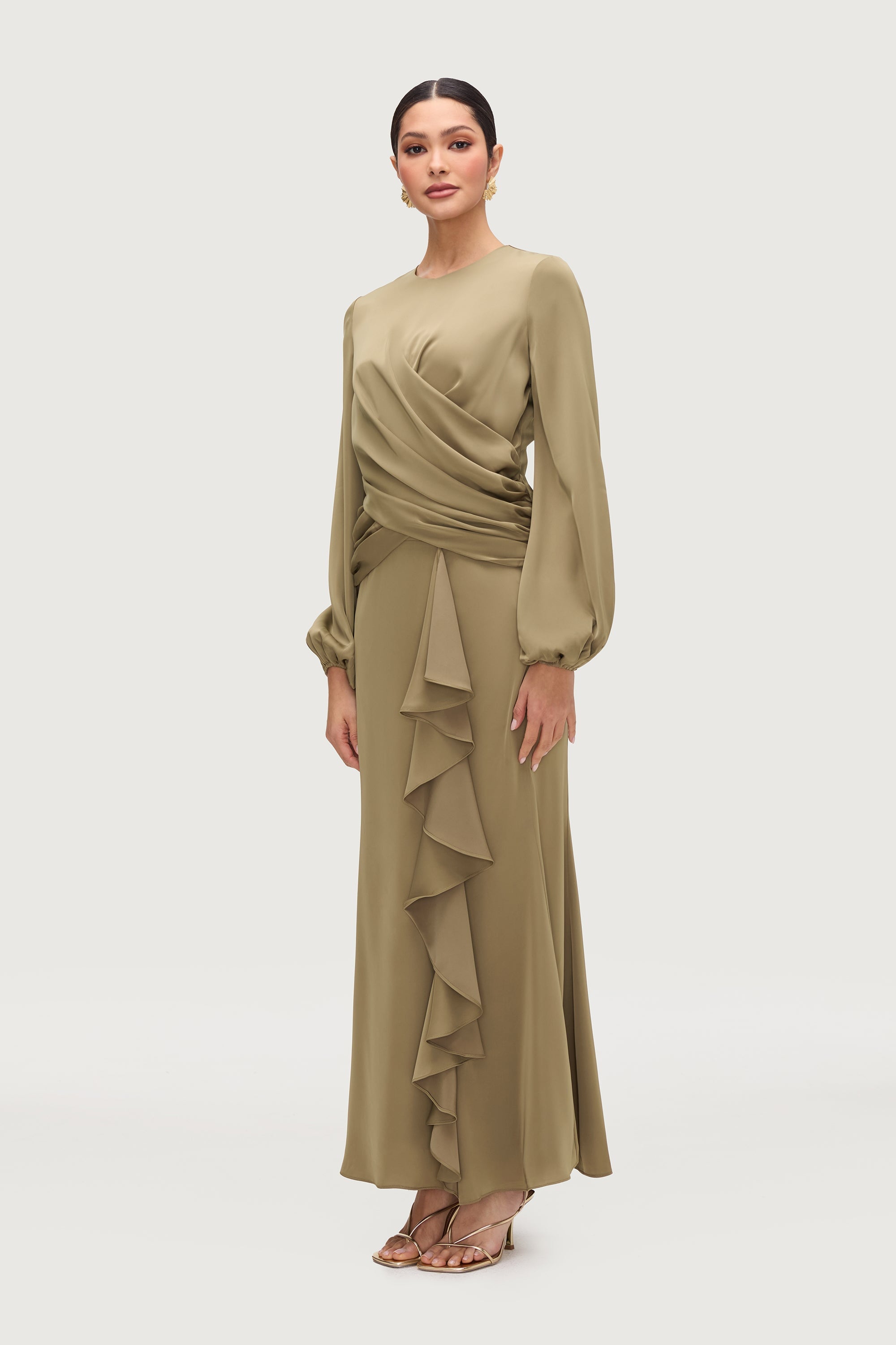 Sakinah Satin Drape Top - Desert Palm Tops Veiled Collection 