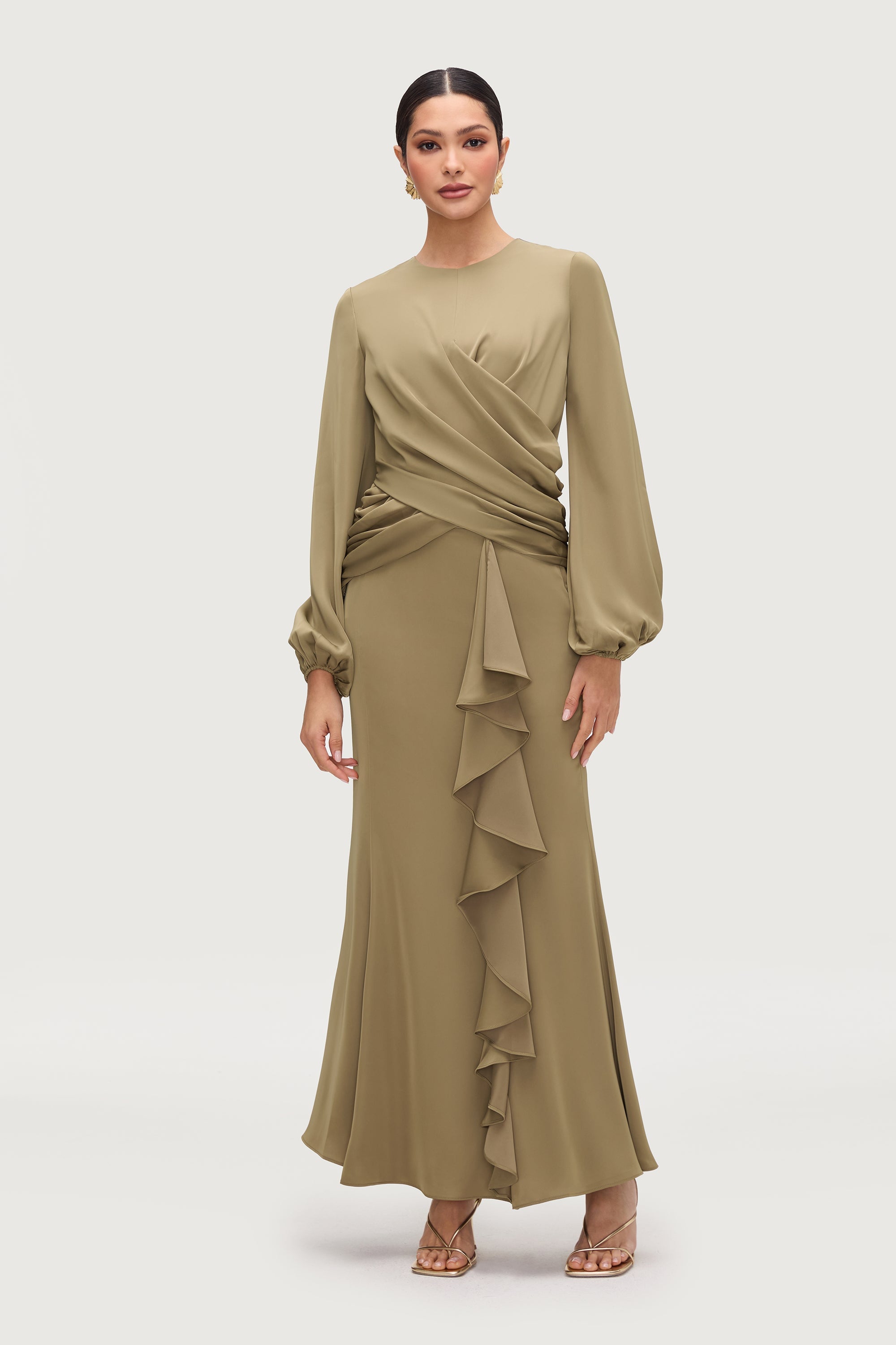 Sakinah Satin Drape Top - Desert Palm Tops Veiled Collection 