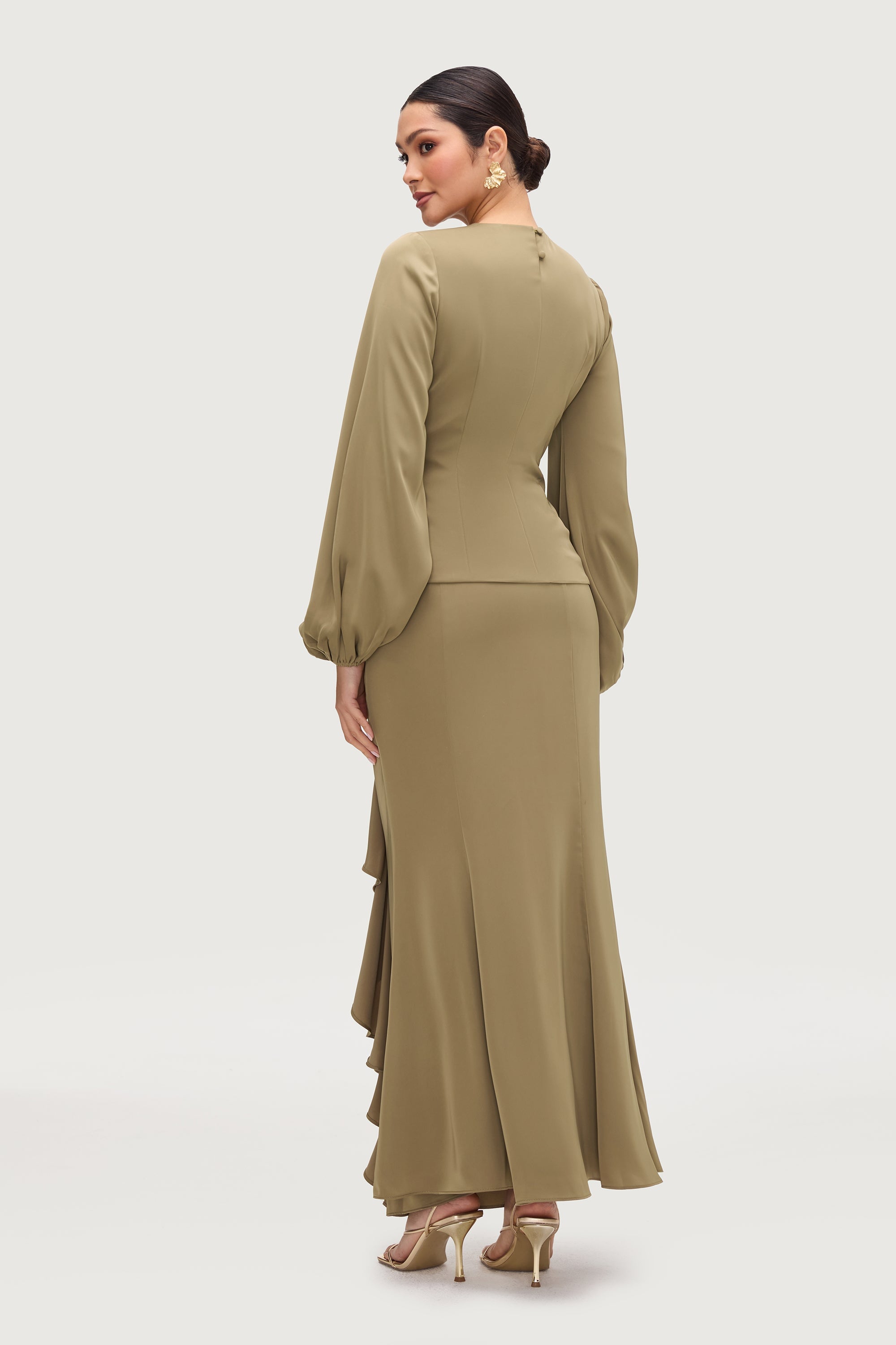 Sakinah Satin Drape Top - Desert Palm Tops Veiled Collection 