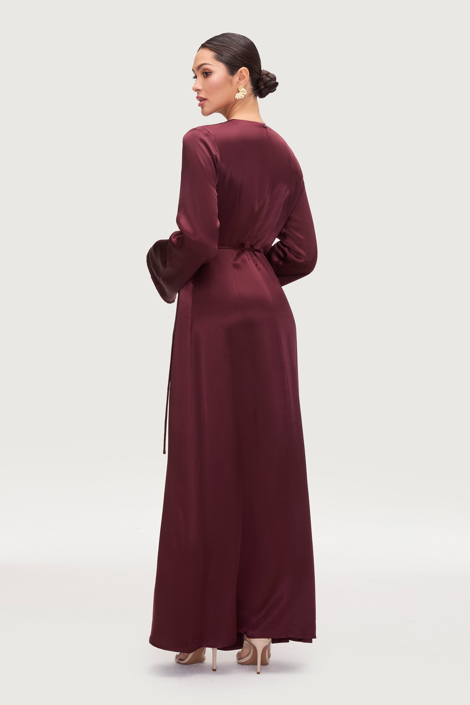 Samiya Silk Wrap Maxi Dress - Karaz Dresses Veiled 