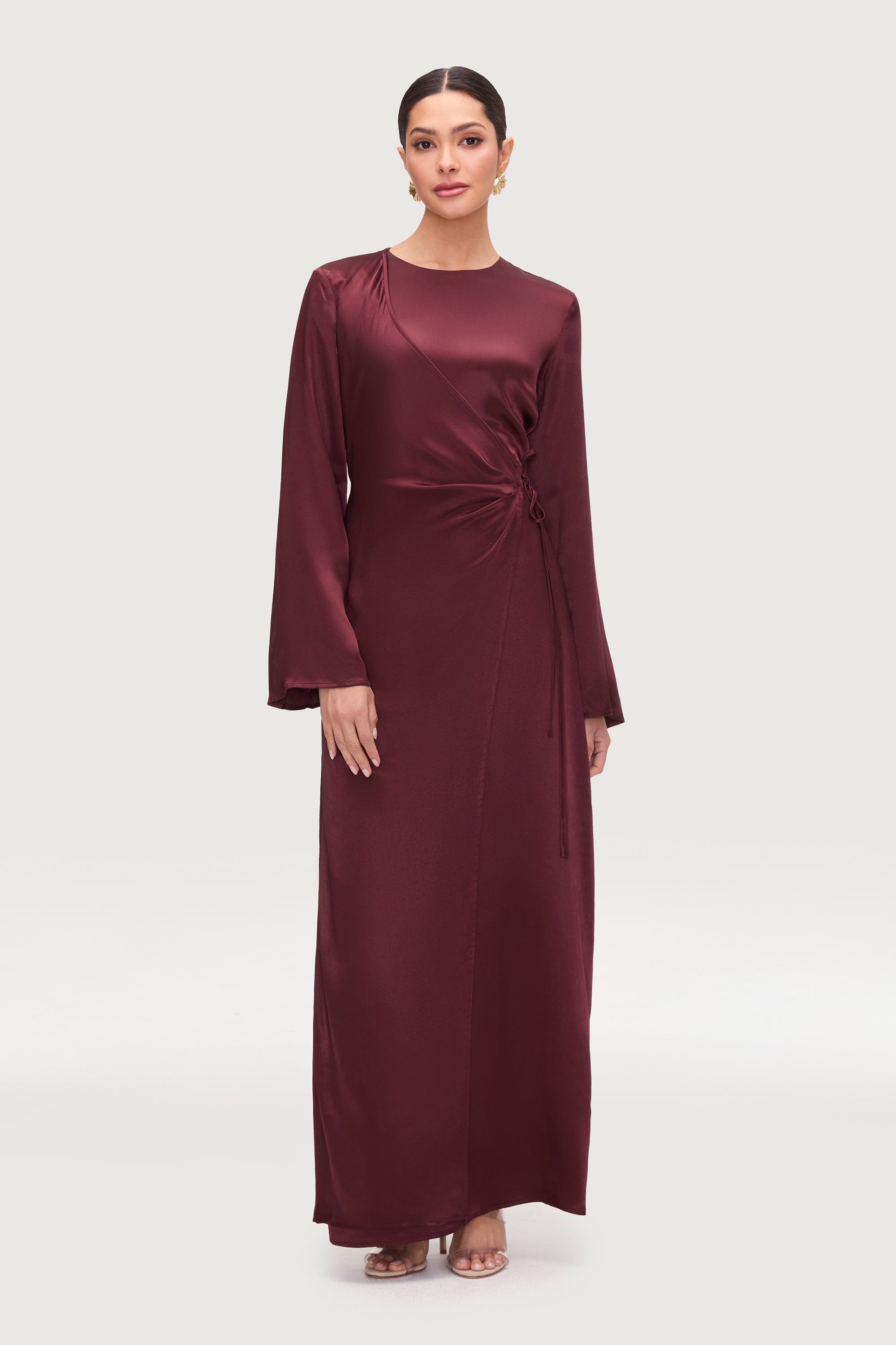 Samiya Silk Wrap Maxi Dress - Karaz Dresses Veiled 