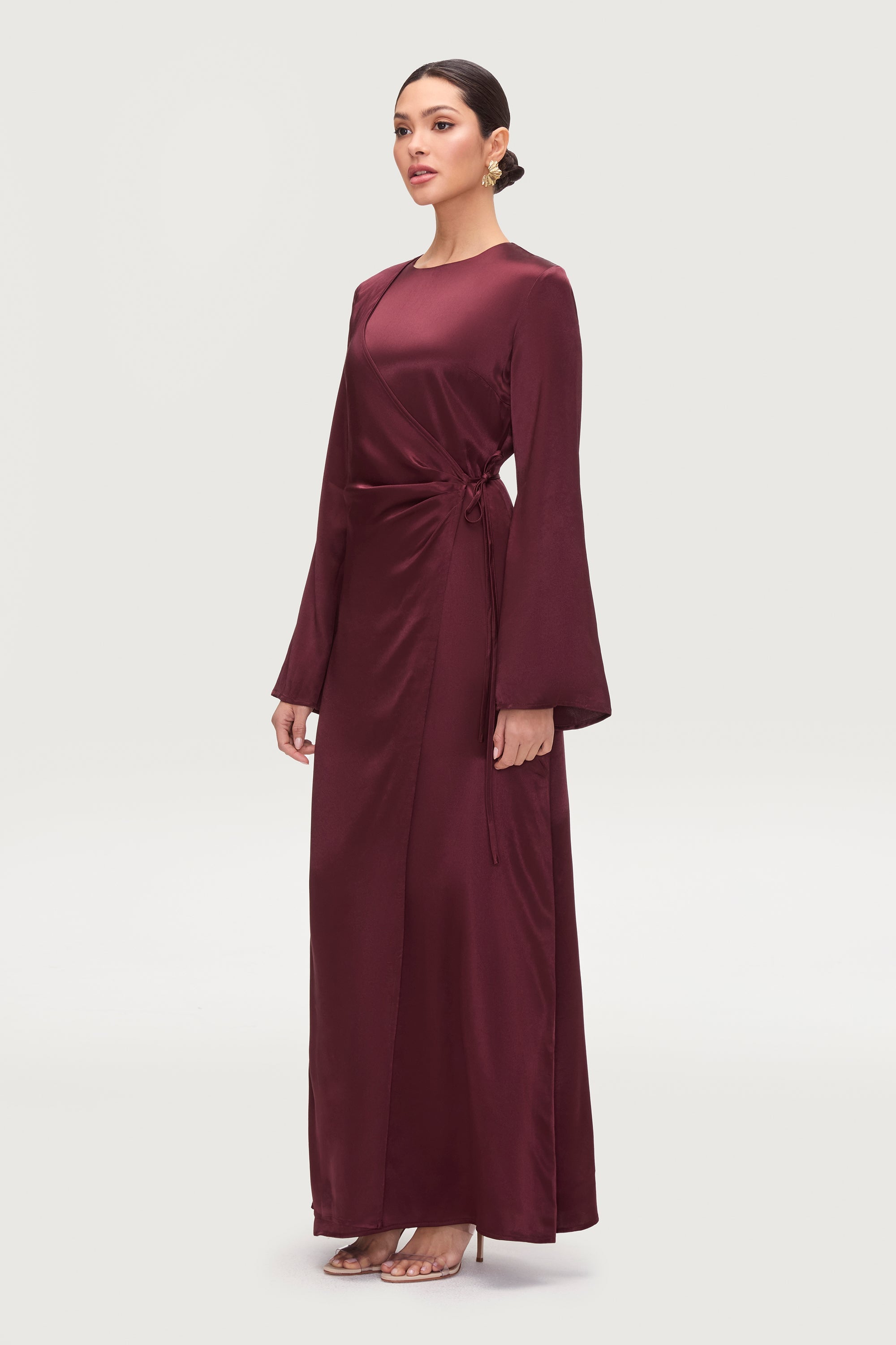 Samiya Silk Wrap Maxi Dress - Karaz Dresses Veiled 