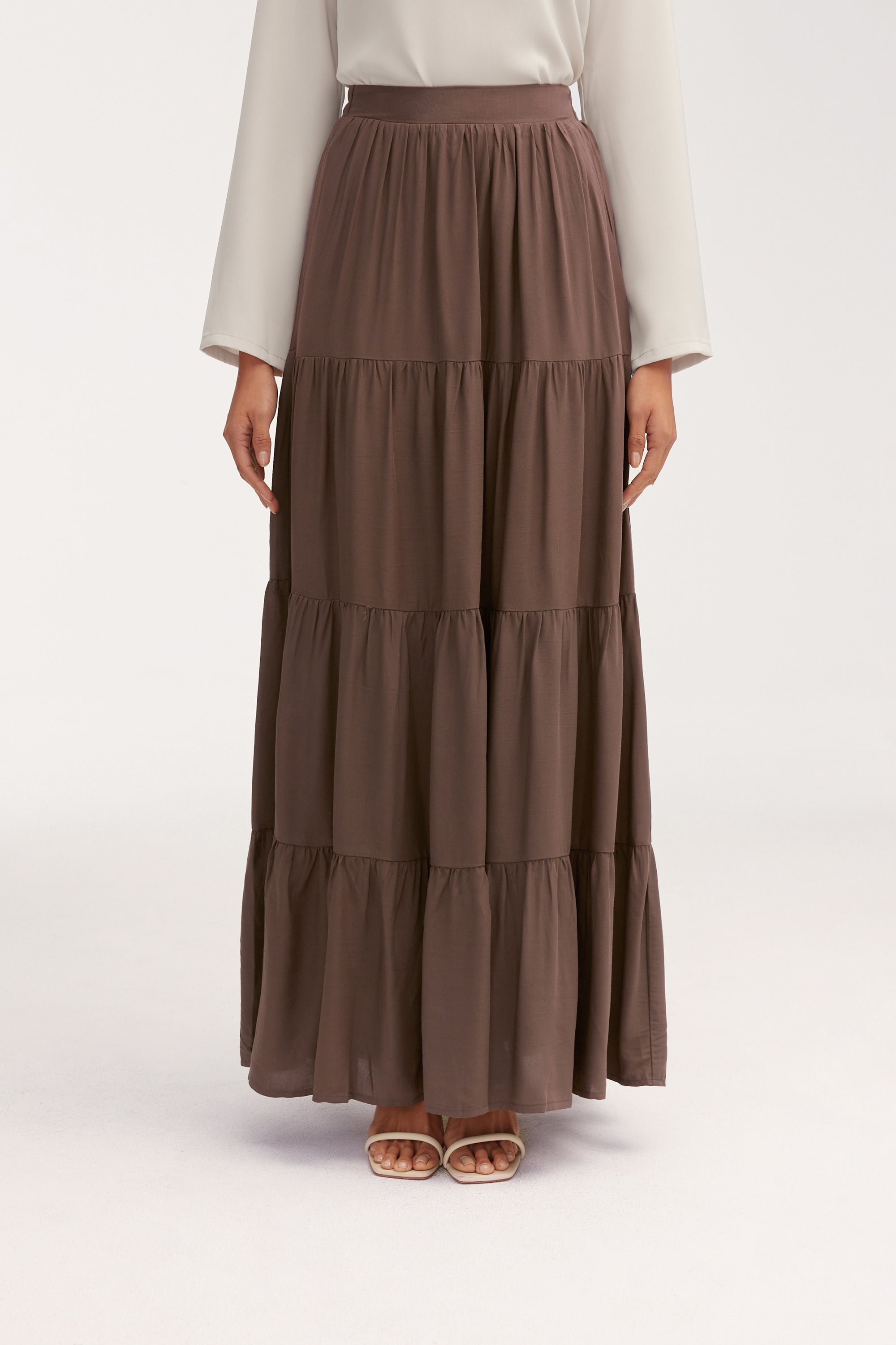 Sana Maxi Skirt - Dark Brown Clothing epschoolboard 