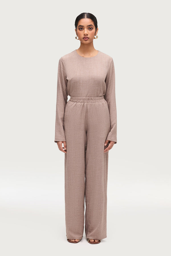 Sana Wide Leg Pants - Truffle Dresses Veiled 