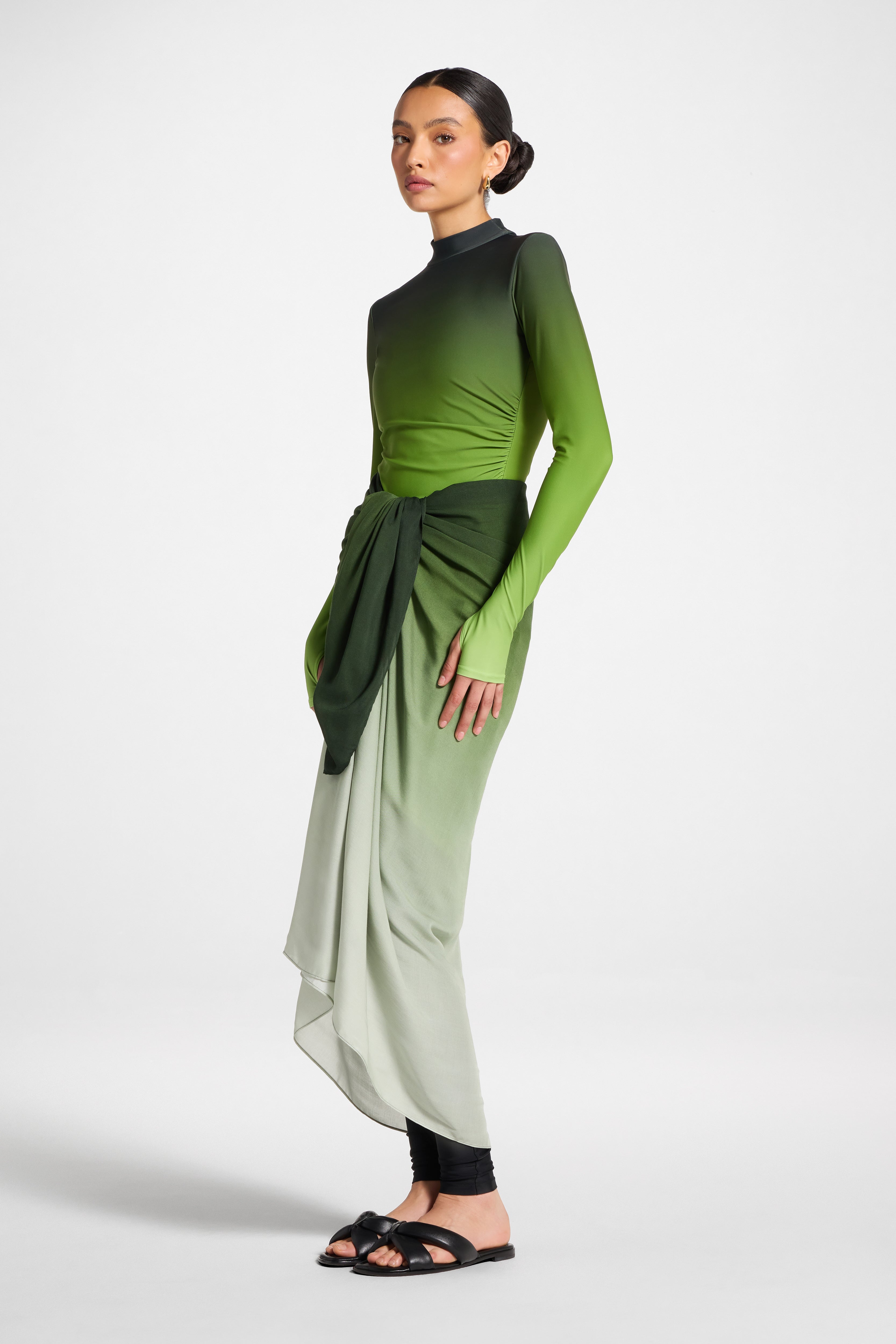 Sarong Scarf Cover Up - Marine Ombre Swim Veiled 