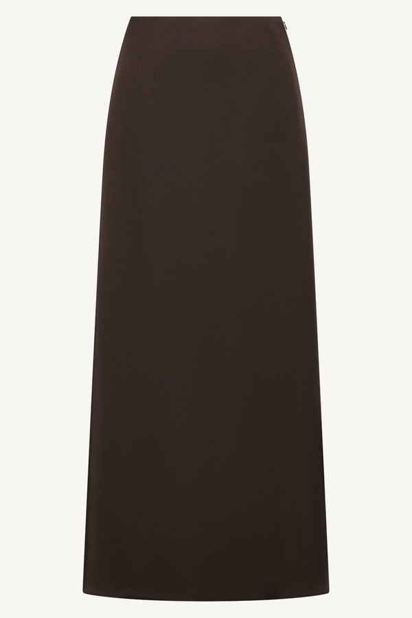 Satin Maxi Skirt - Qahwah Abayas Veiled 