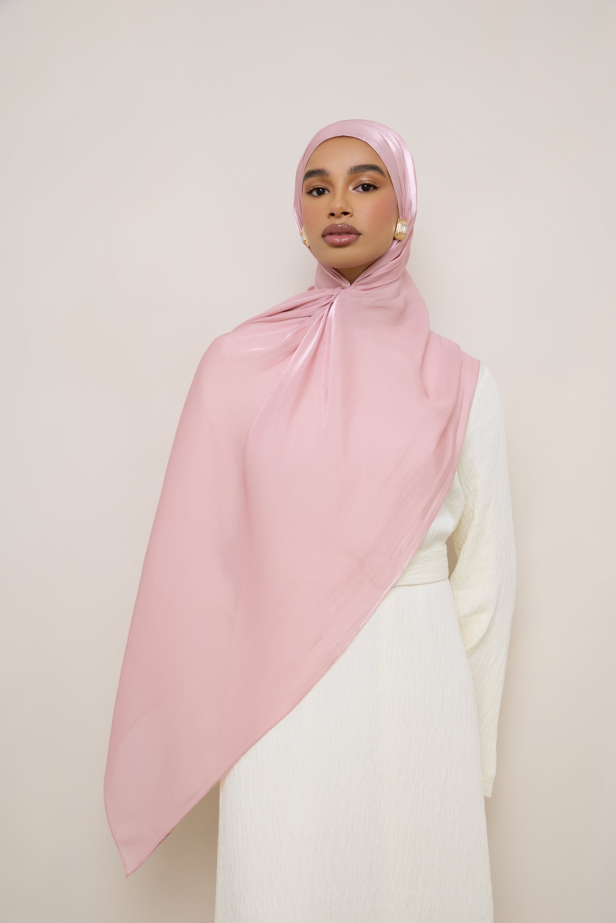 Shimmer Chiffon Hijab - Pink Hijabs Veiled 