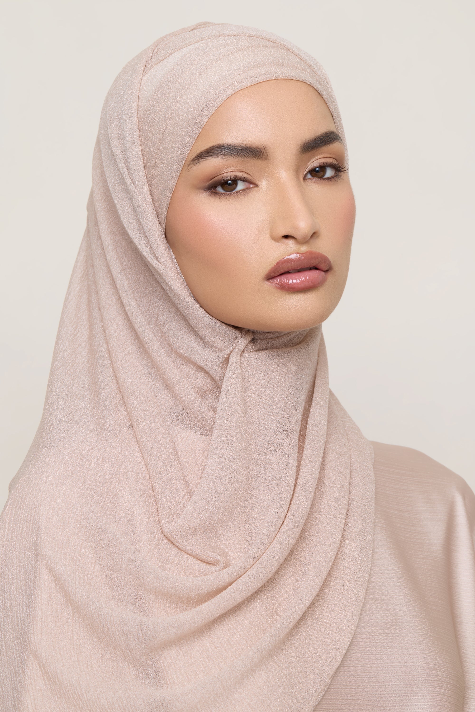 Shimmer Stretch Hijab - Cloud