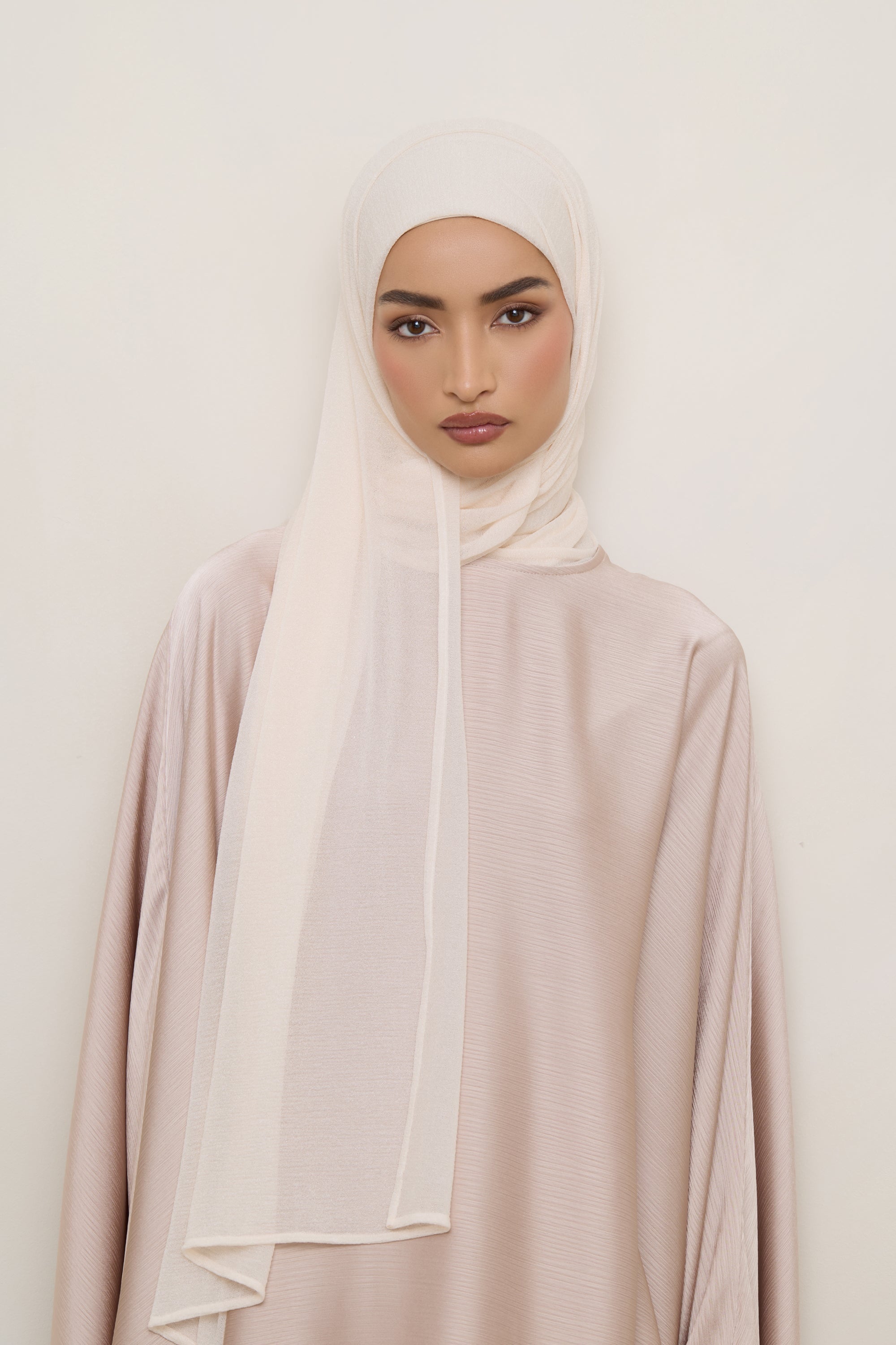 Shimmer Stretch Hijab - Vanilla Hijabs Veiled 