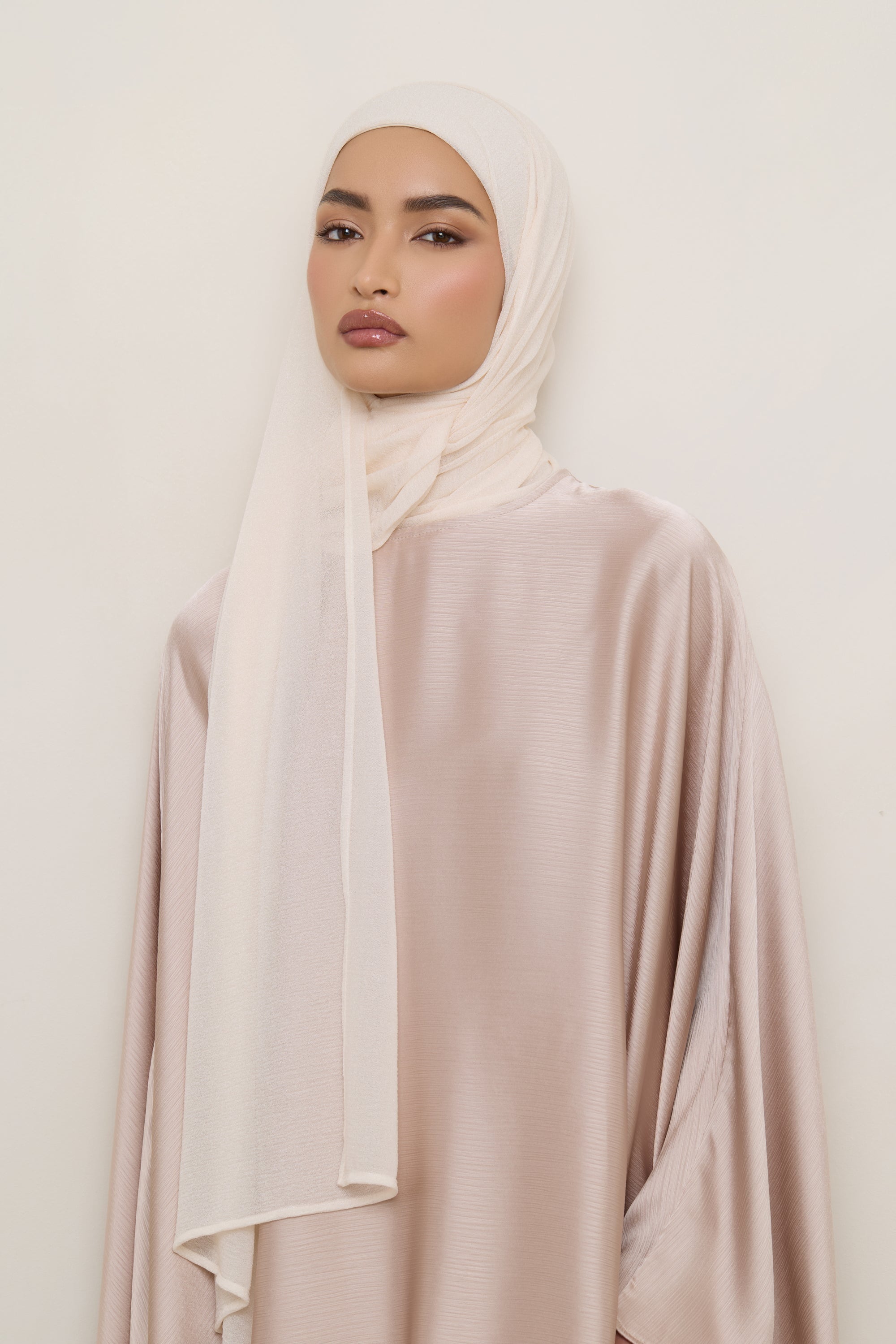 Shimmer Stretch Hijab - Vanilla Hijabs Veiled 