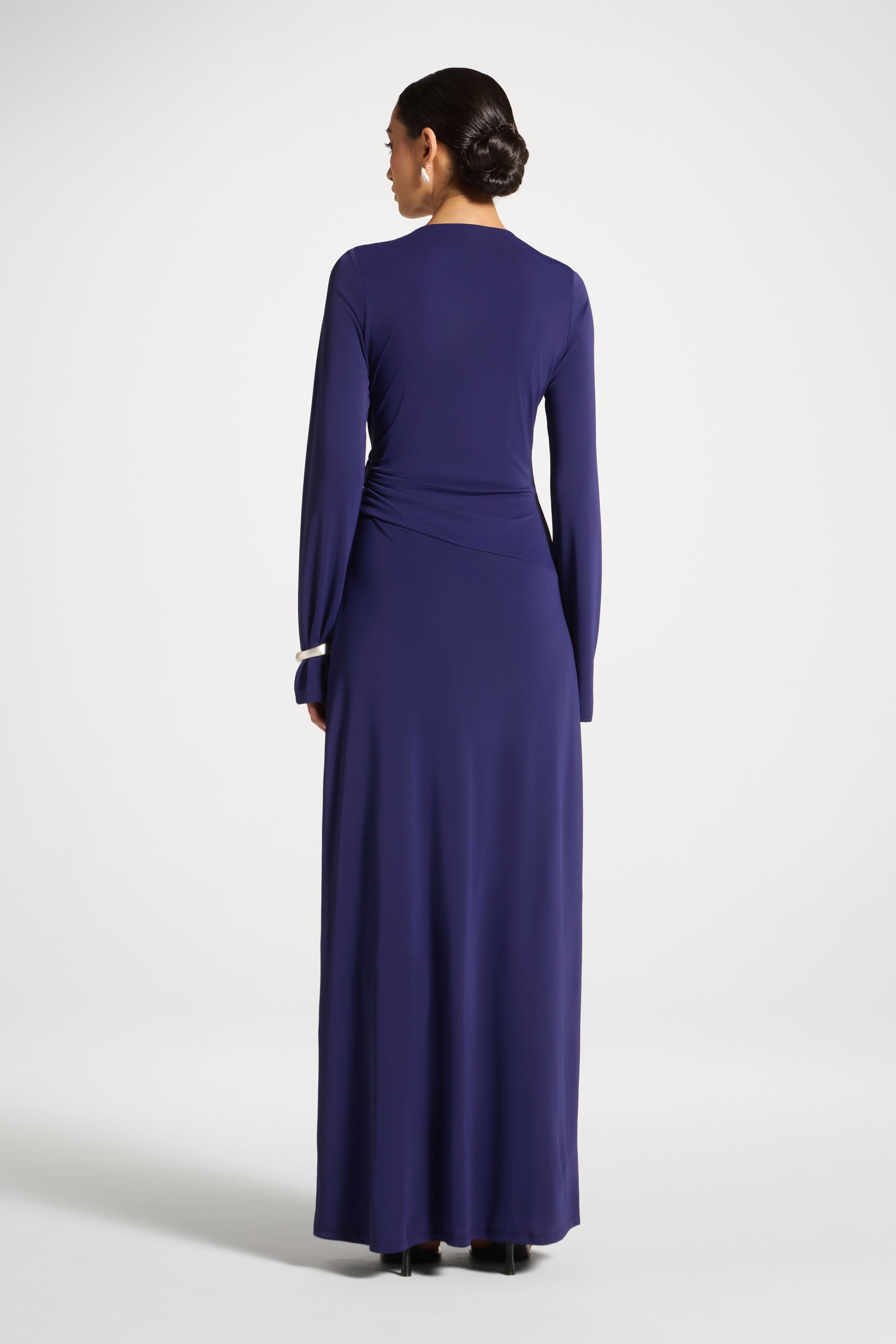 Side Tie Maxi Dress - Future Dusk Abayas Veiled 