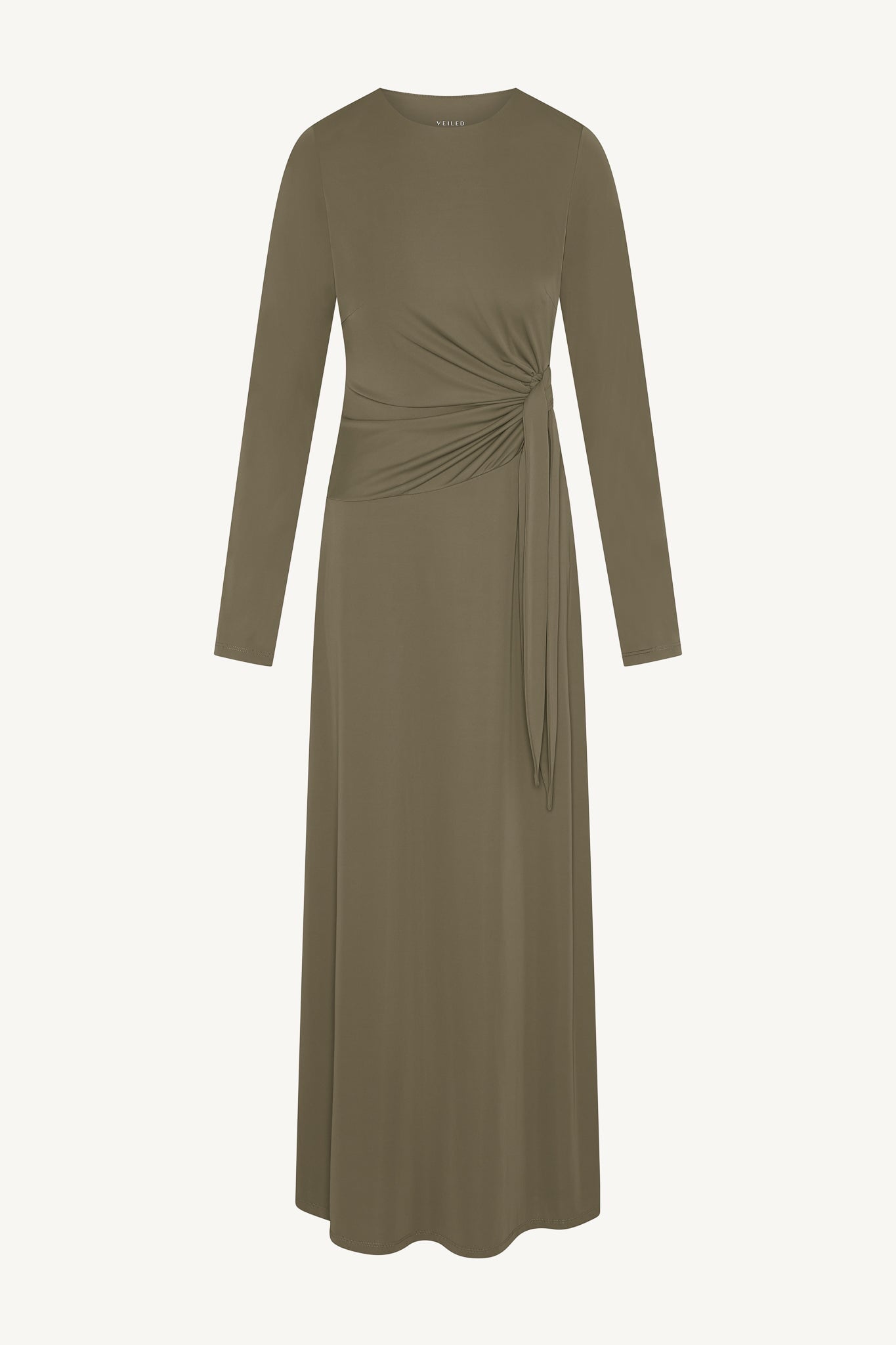 Side Tie Maxi Dress - Vetiver Abayas Veiled 