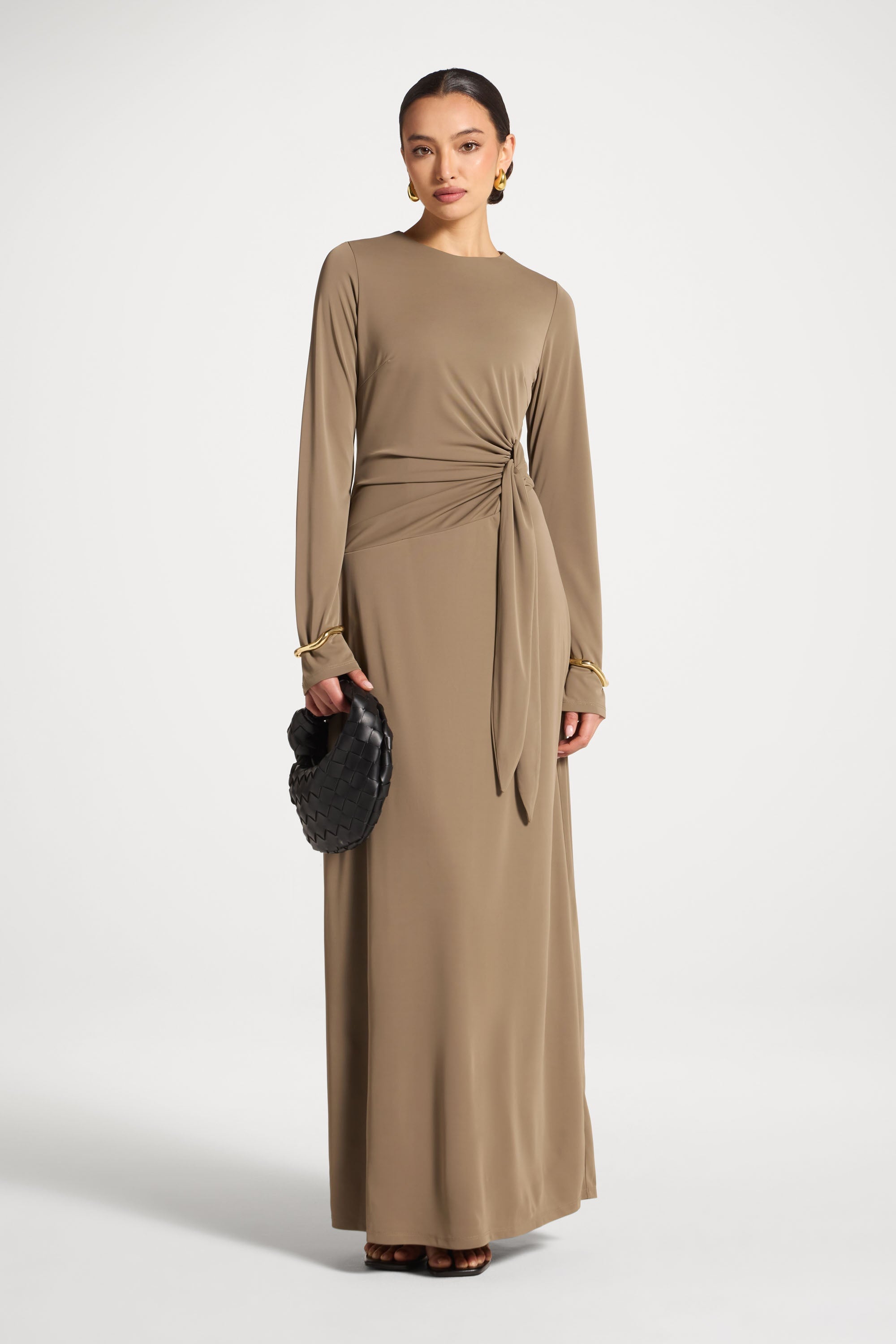 Side Tie Maxi Dress - Vetiver