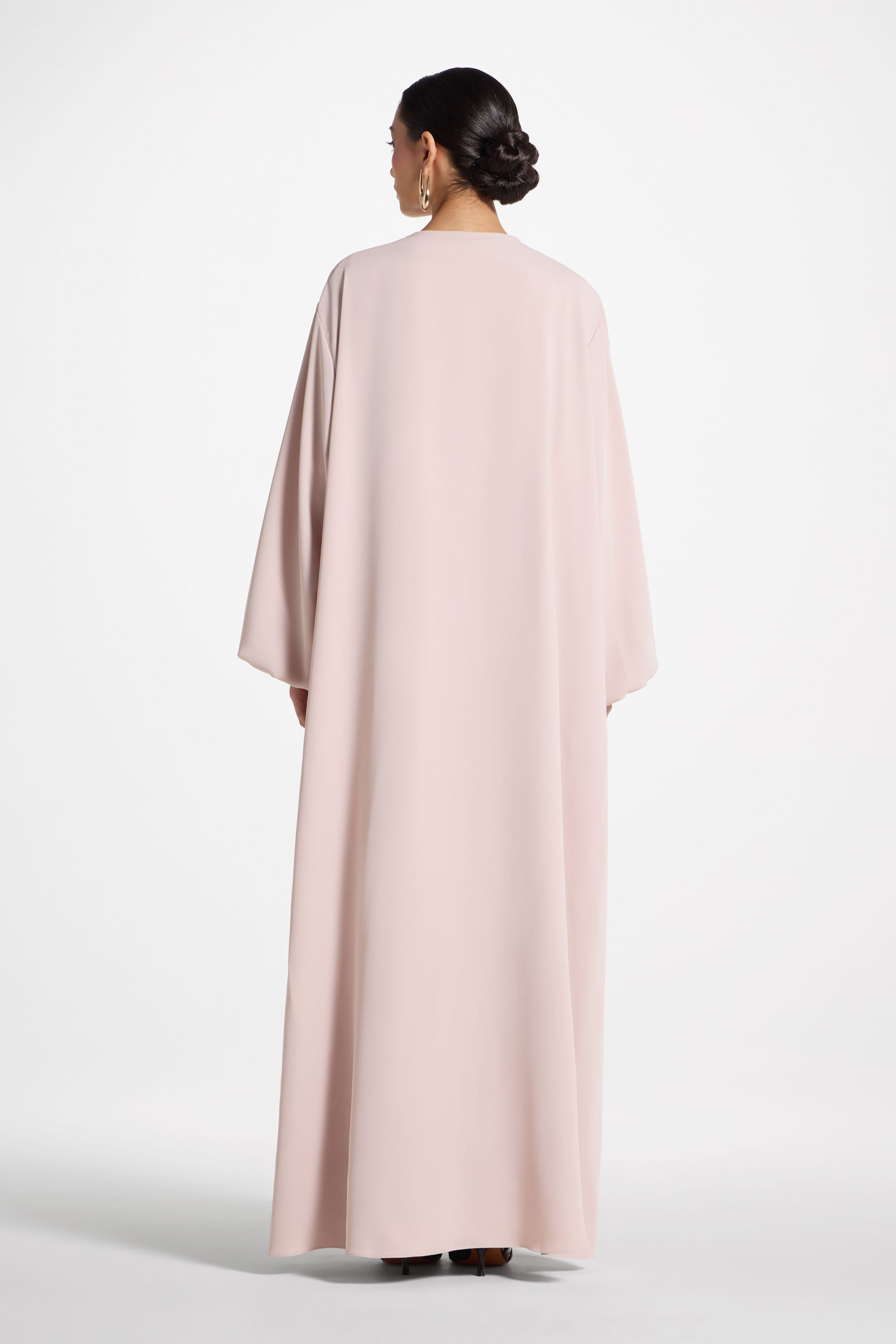Signature Balloon Sleeve Open Abaya - Mink Abayas Veiled 
