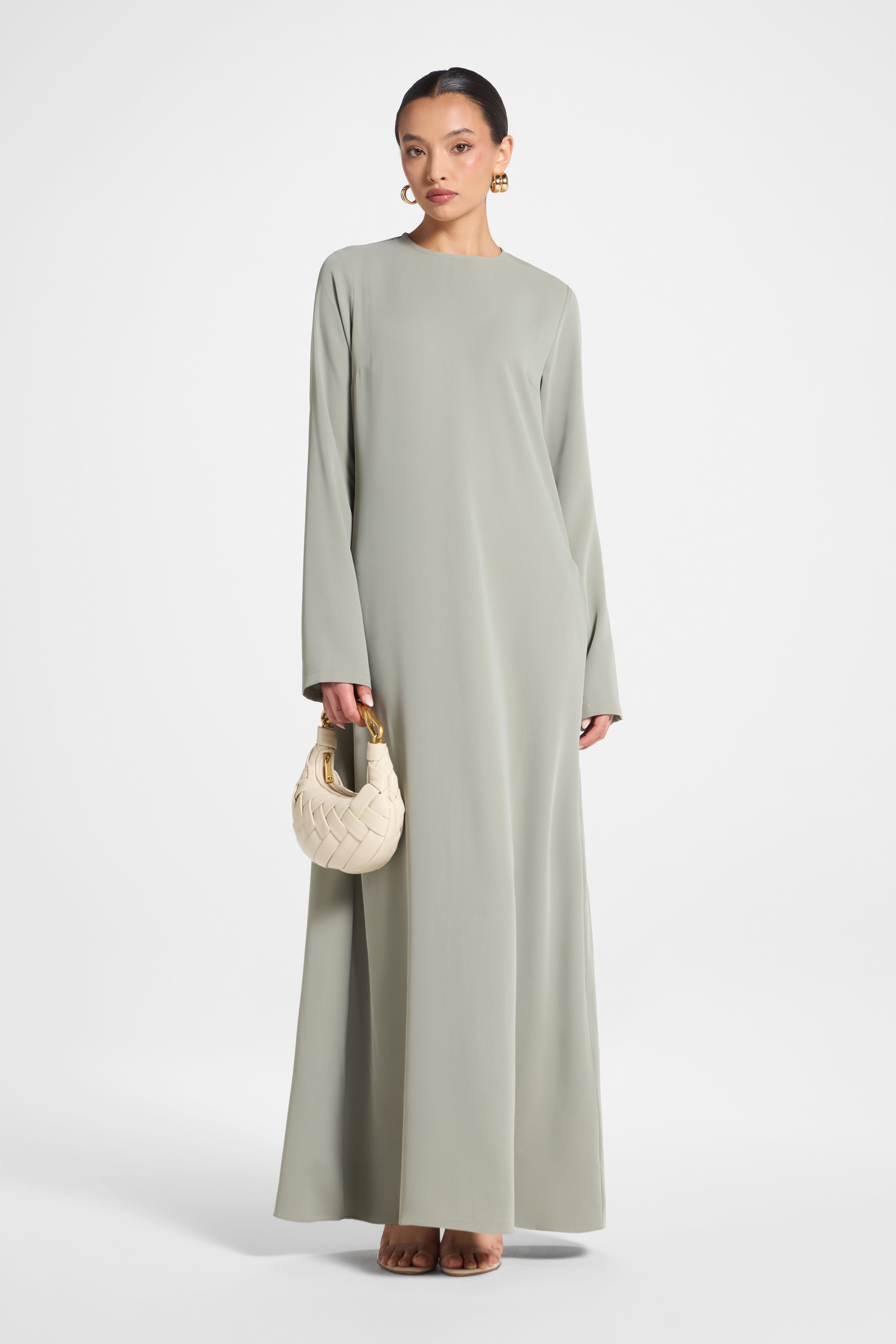 Signature Inner Maxi Dress - Dusty Olive Abayas Veiled 