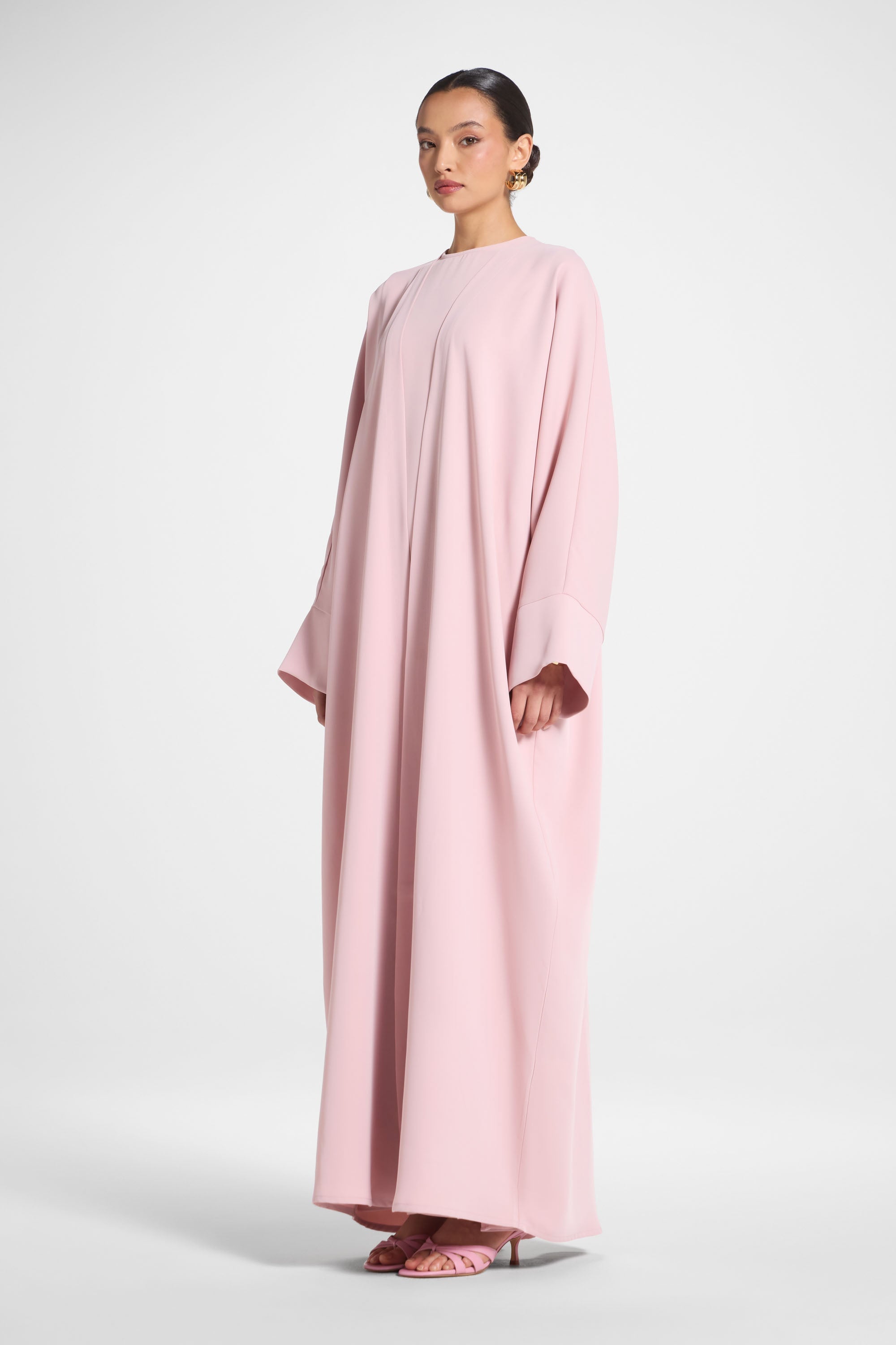 Signature Open Abaya - Pastel Pink Abayas Veiled 