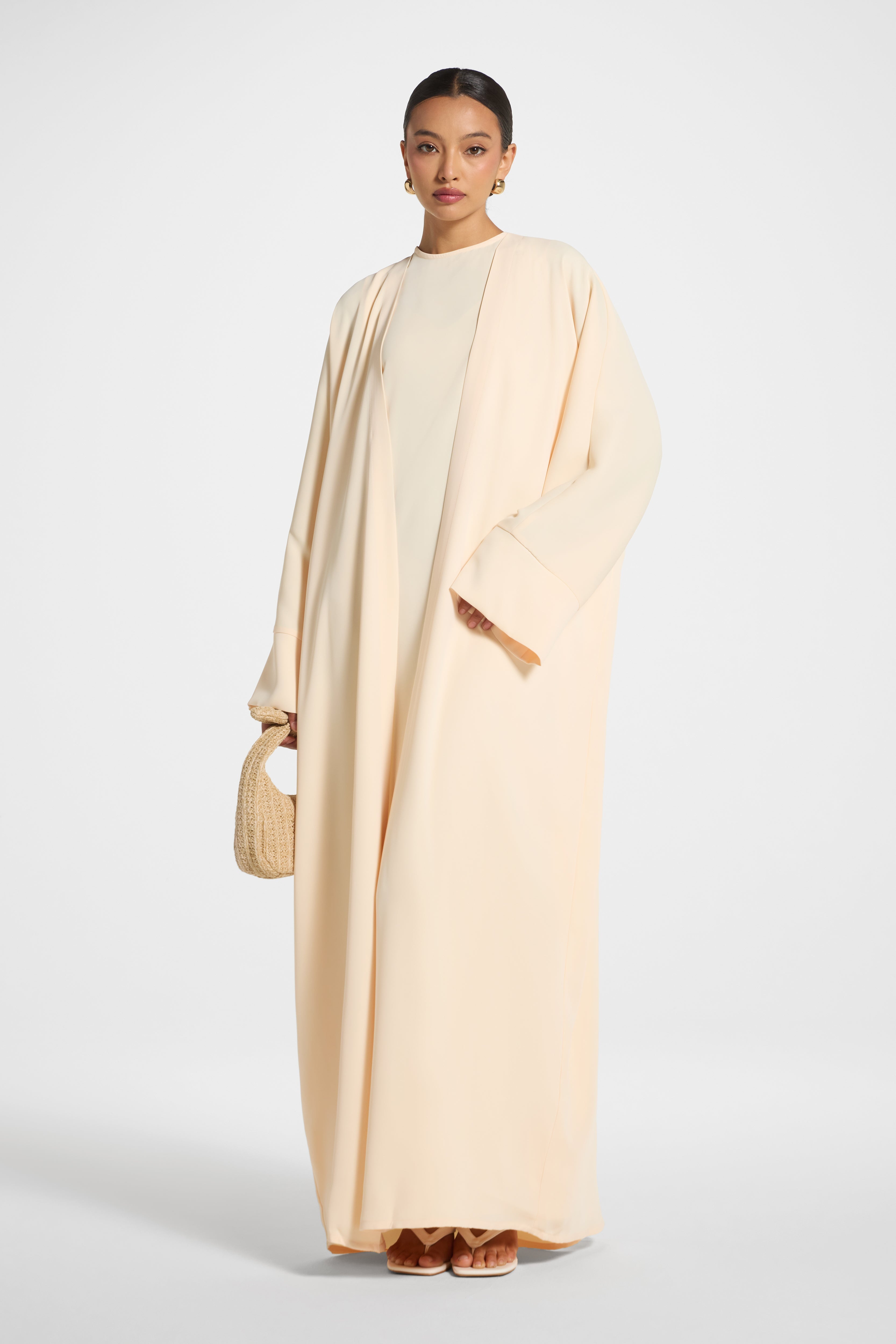 Signature Open Abaya - Peach Abayas Veiled 