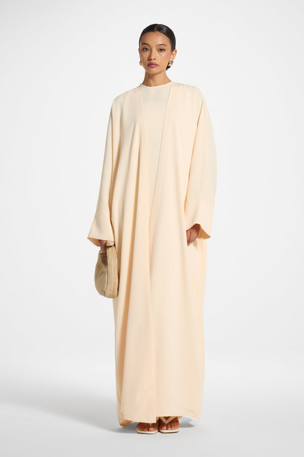 Signature Open Abaya - Peach Abayas Veiled 
