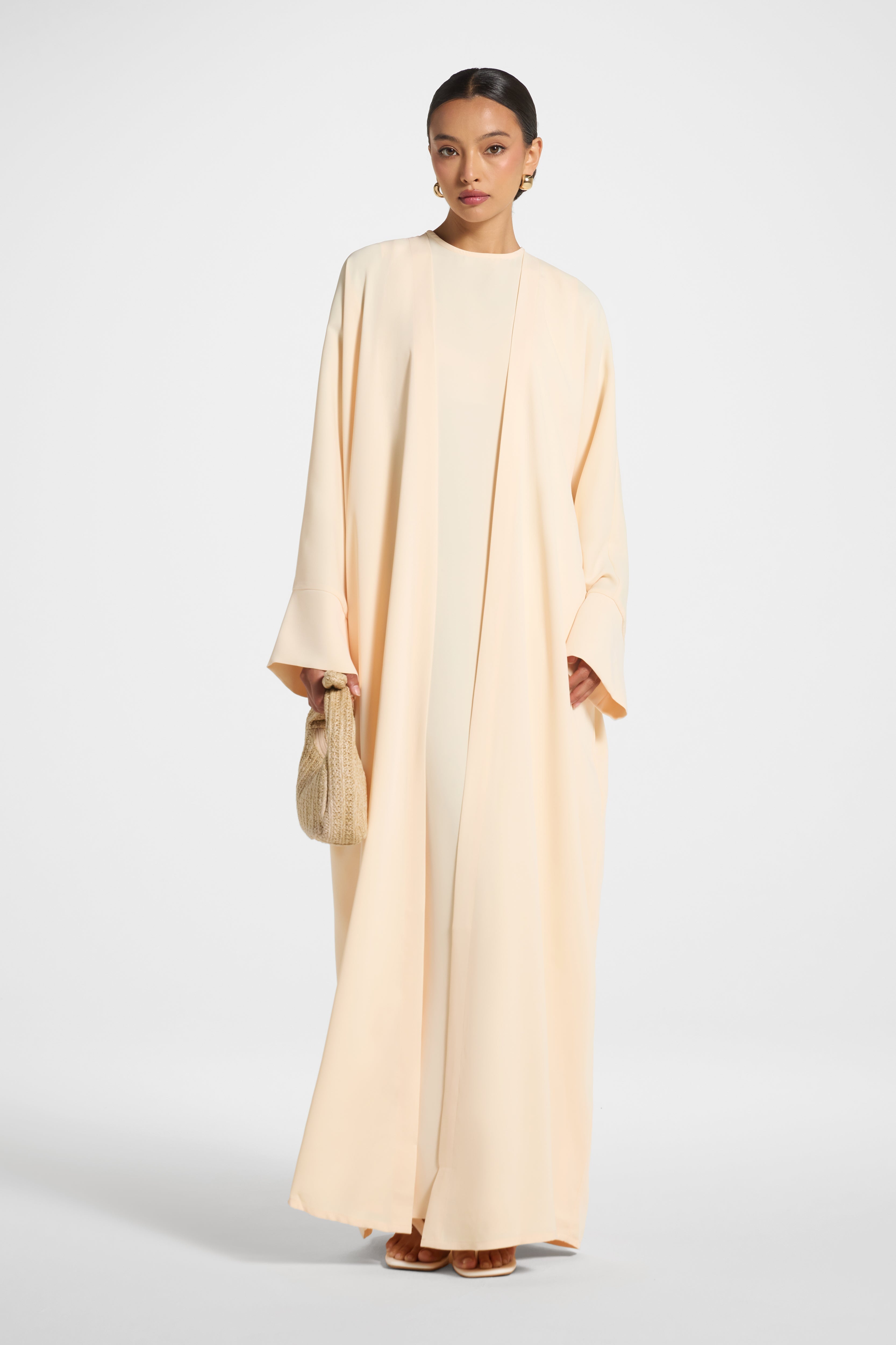 Signature Open Abaya - Peach Abayas Veiled 
