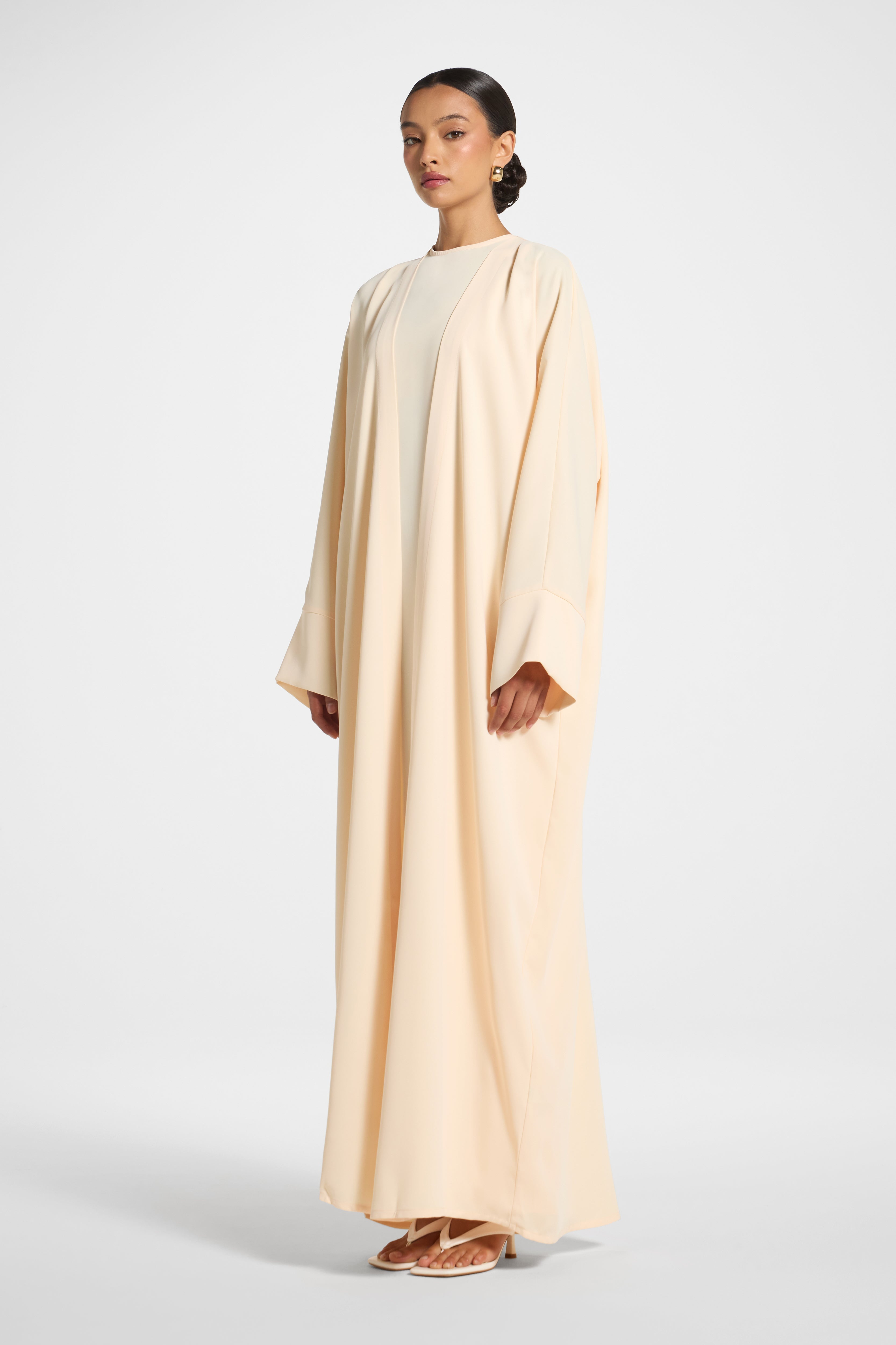 Signature Open Abaya - Peach Abayas Veiled 