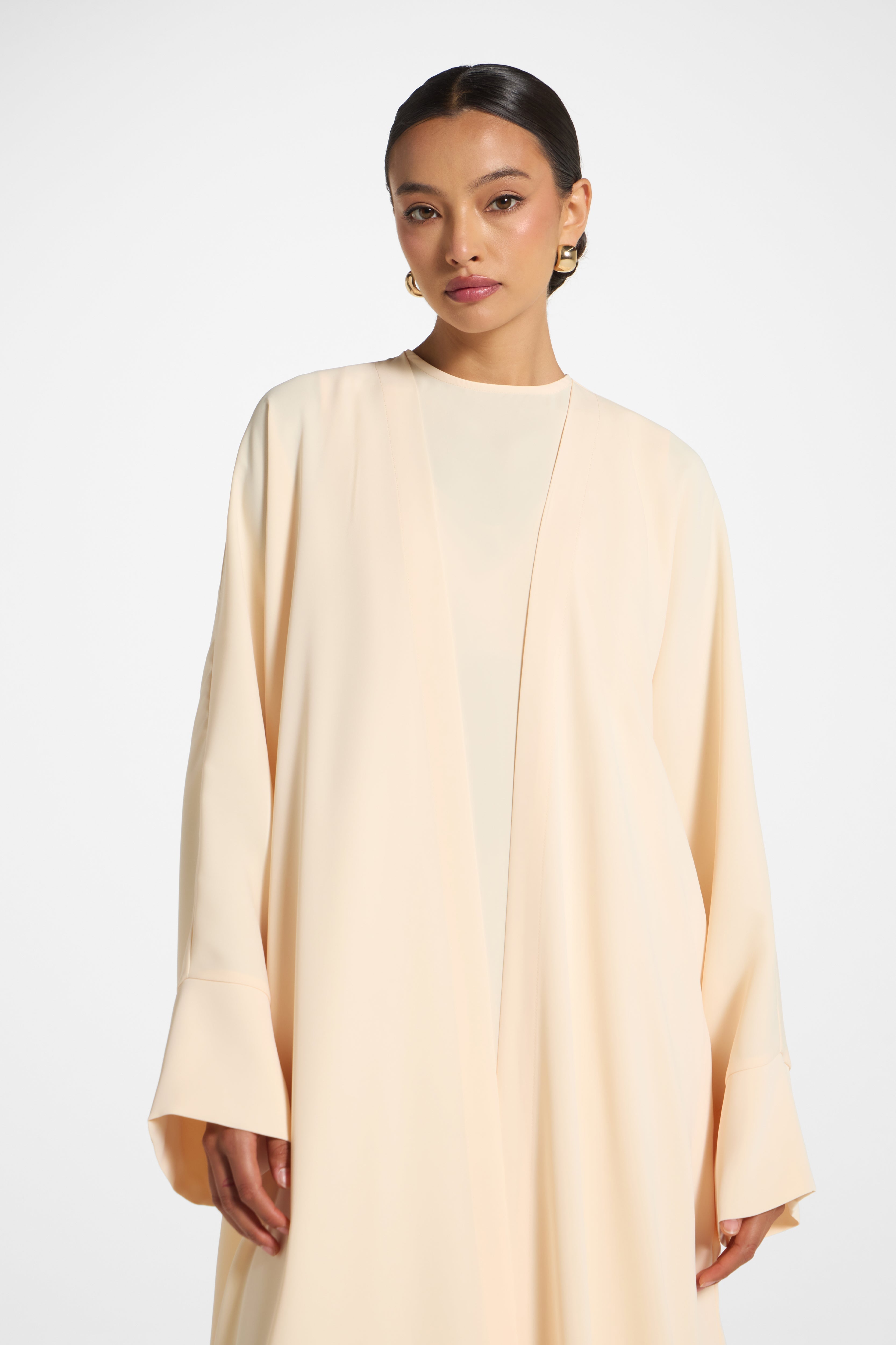 Signature Open Abaya - Peach Abayas Veiled 