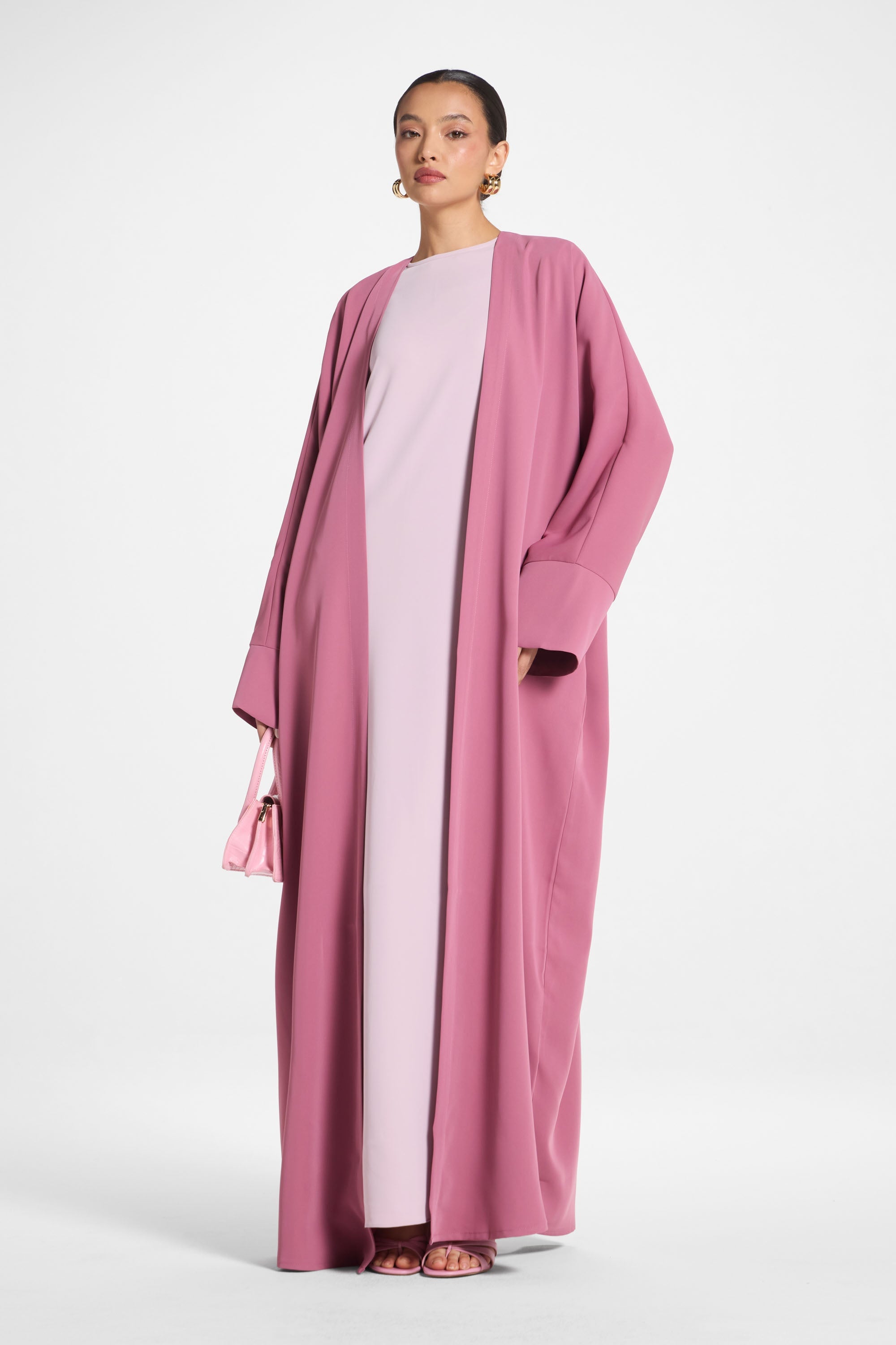Signature Open Abaya - Vintage Rose Abayas Veiled 