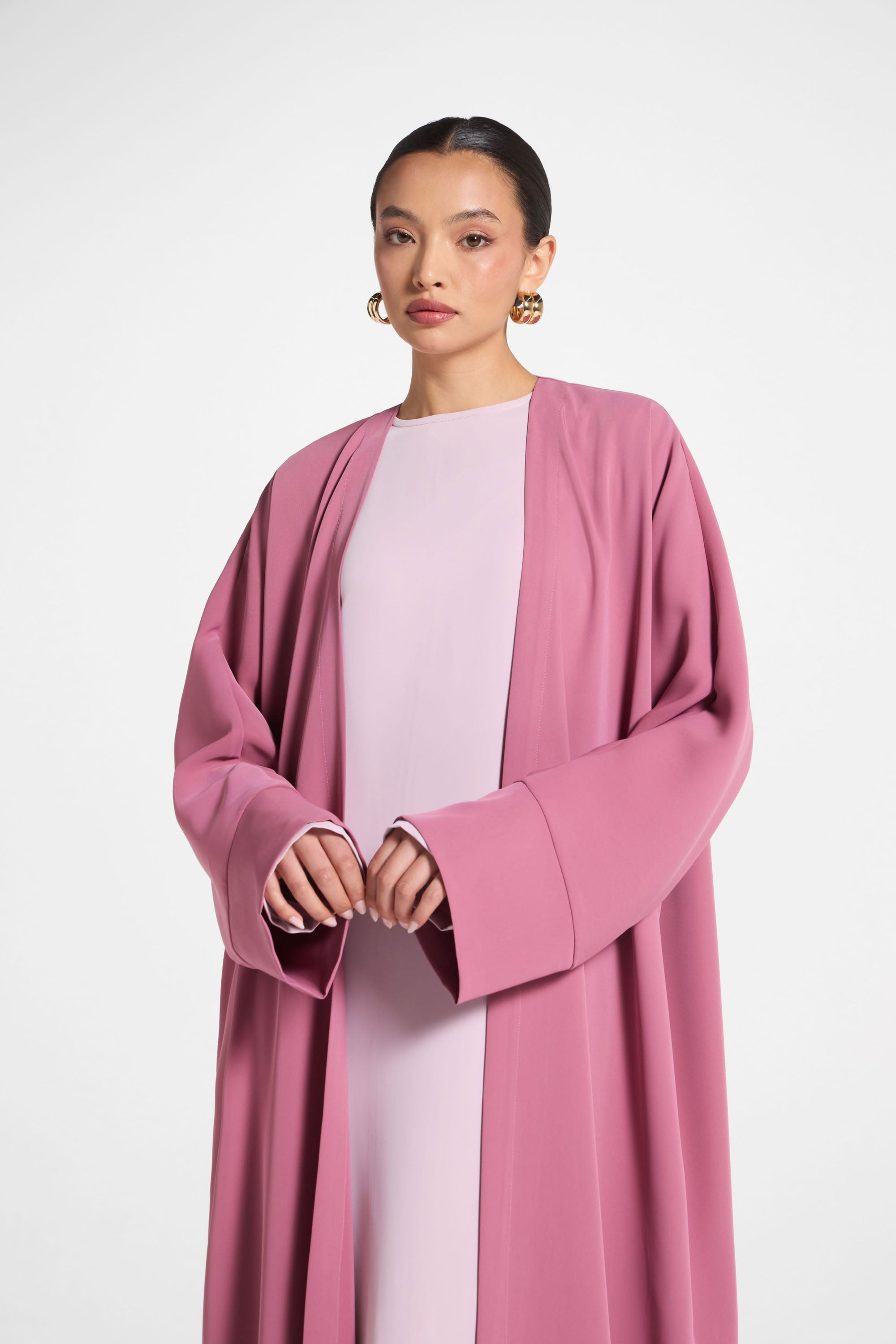 Signature Open Abaya - Vintage Rose Abayas Veiled 