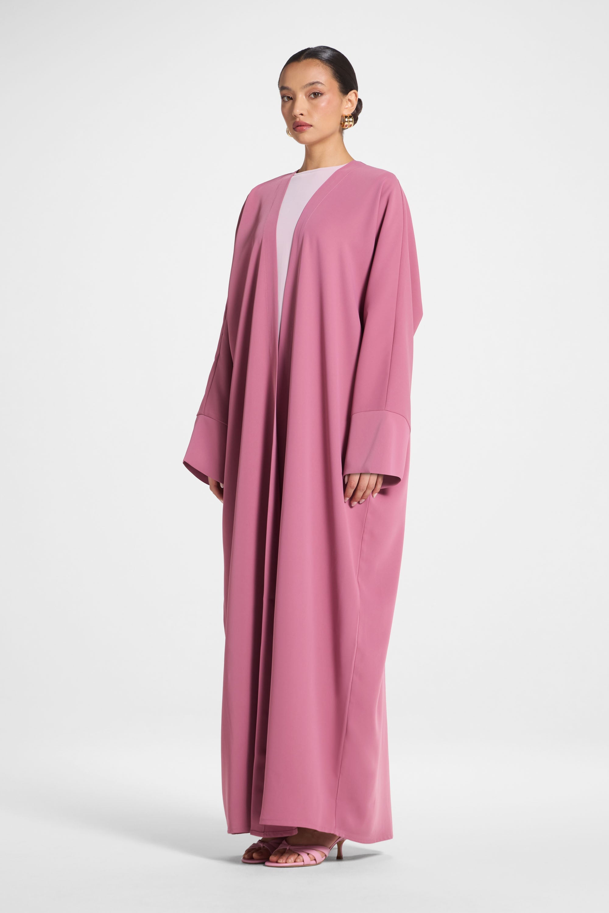 Signature Open Abaya - Vintage Rose Abayas Veiled 