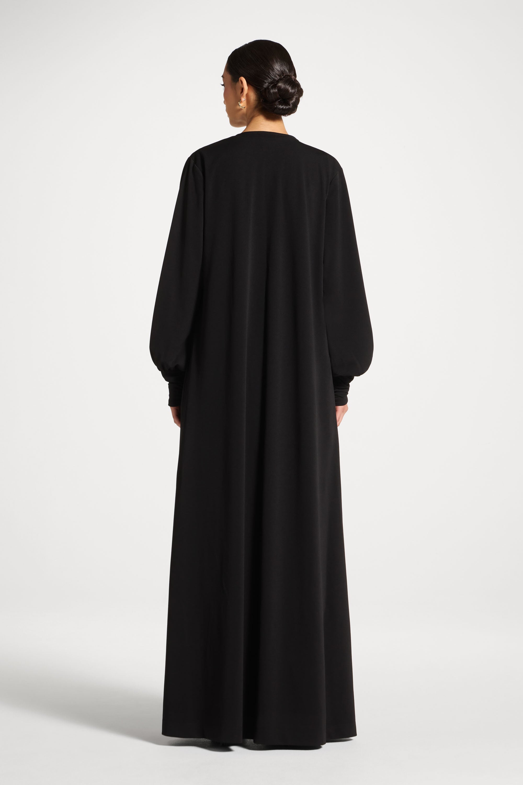 Signature Stretch 3 Piece Abaya & Dress Set - Black Abayas Veiled 