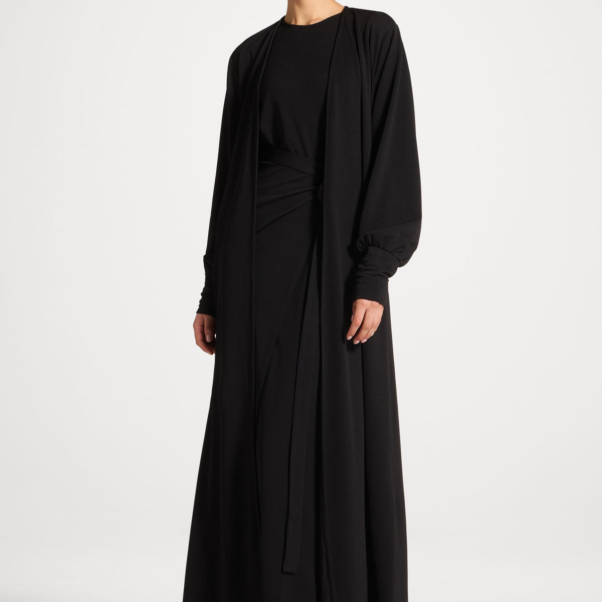 abaya dress dresses Signature Stretch 3 Piece Abaya & Dress Set