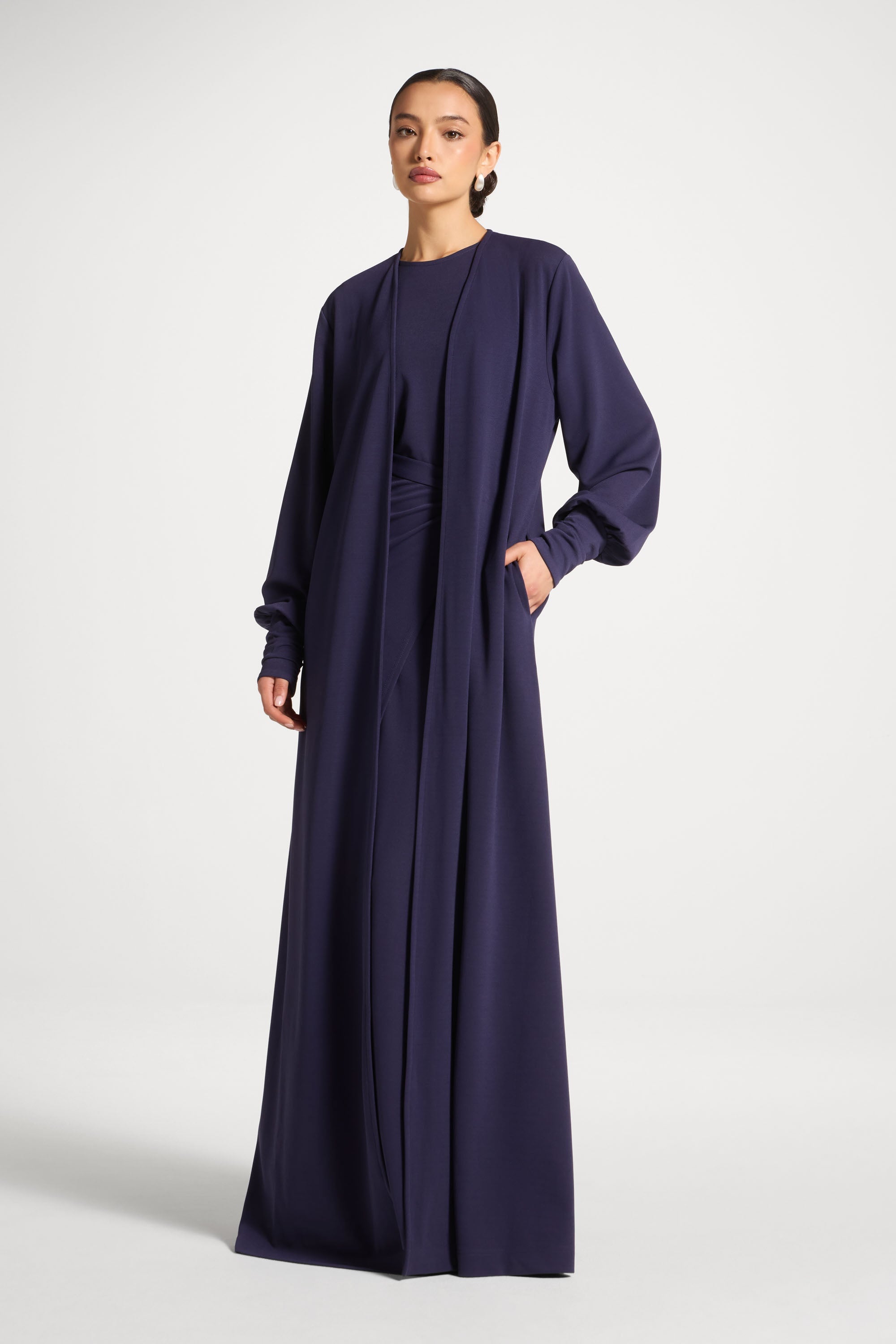 Signature Stretch 3 Piece Abaya & Dress Set - Future Dusk Abayas Veiled 