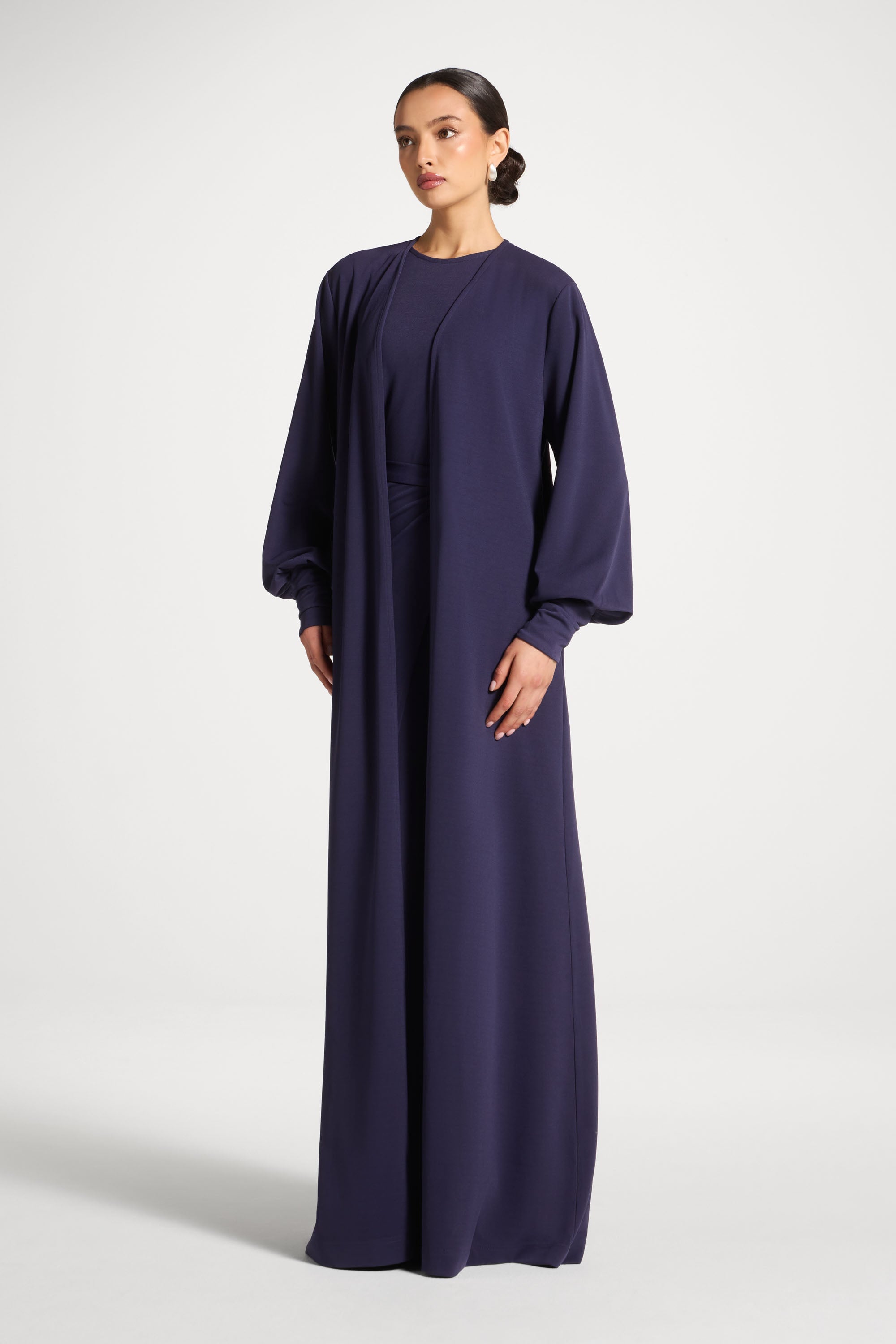 Signature Stretch 3 Piece Abaya & Dress Set - Future Dusk Abayas Veiled 