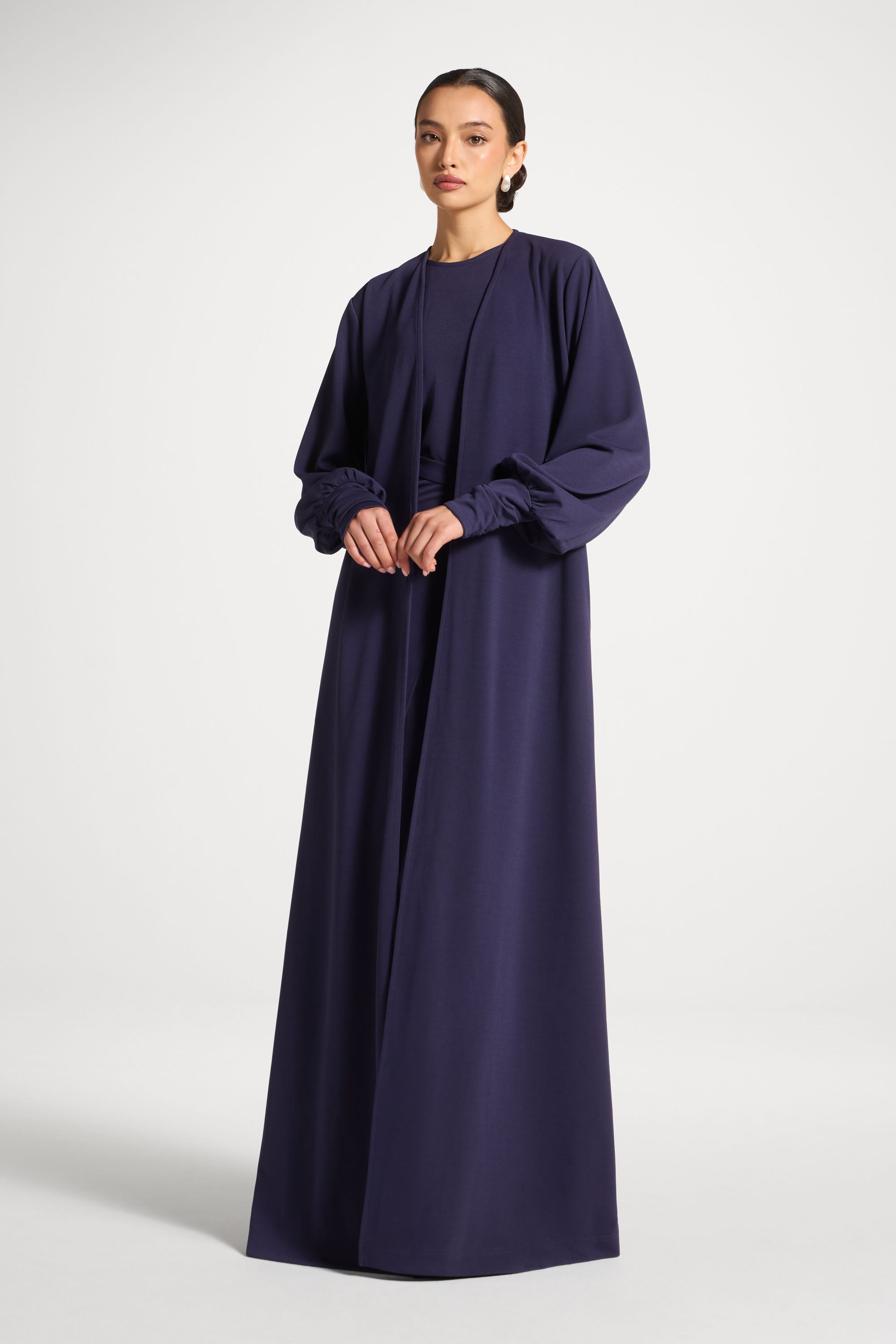 Signature Stretch 3 Piece Abaya & Dress Set - Future Dusk Abayas Veiled 