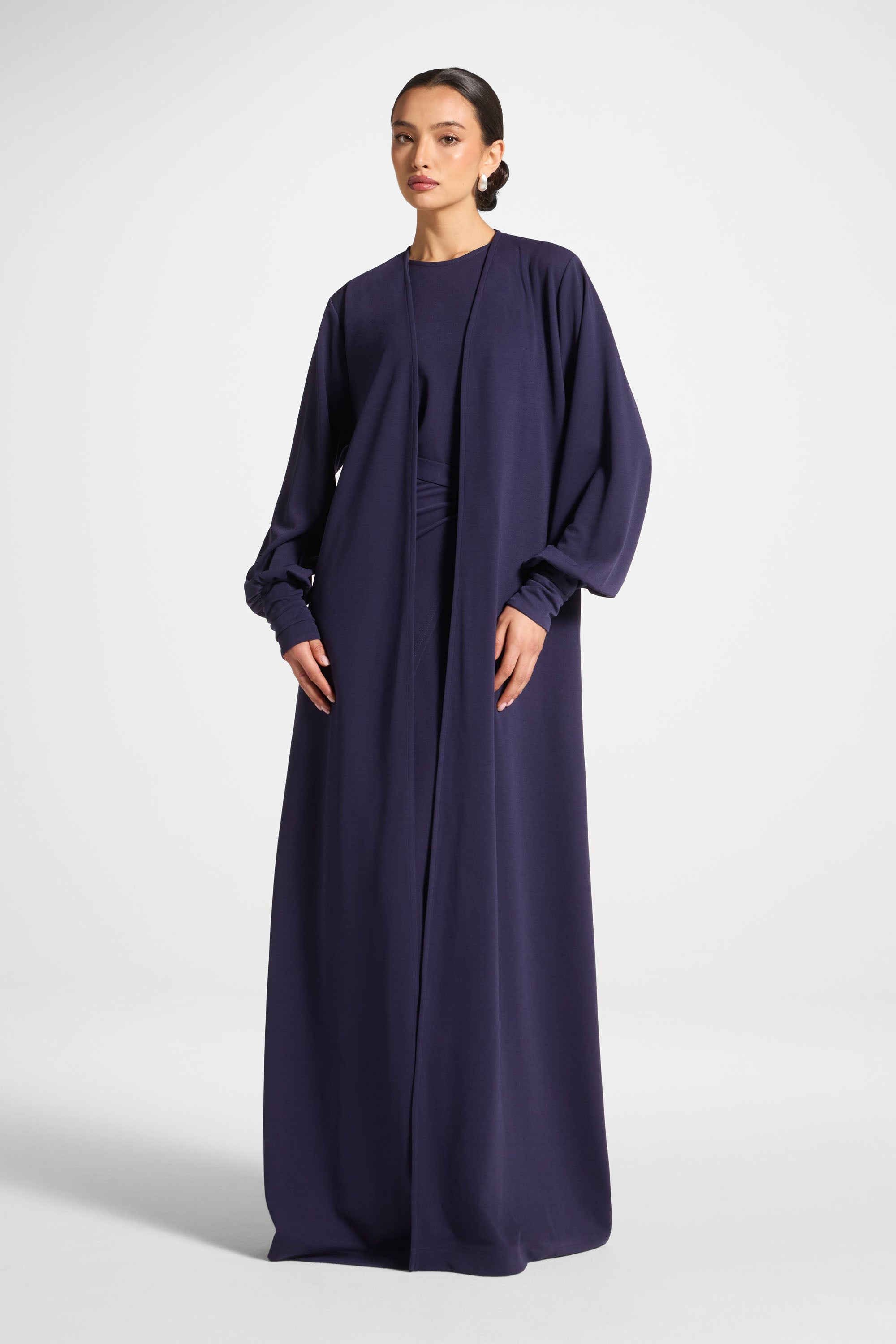Signature Stretch 3 Piece Abaya & Dress Set - Future Dusk Abayas Veiled 