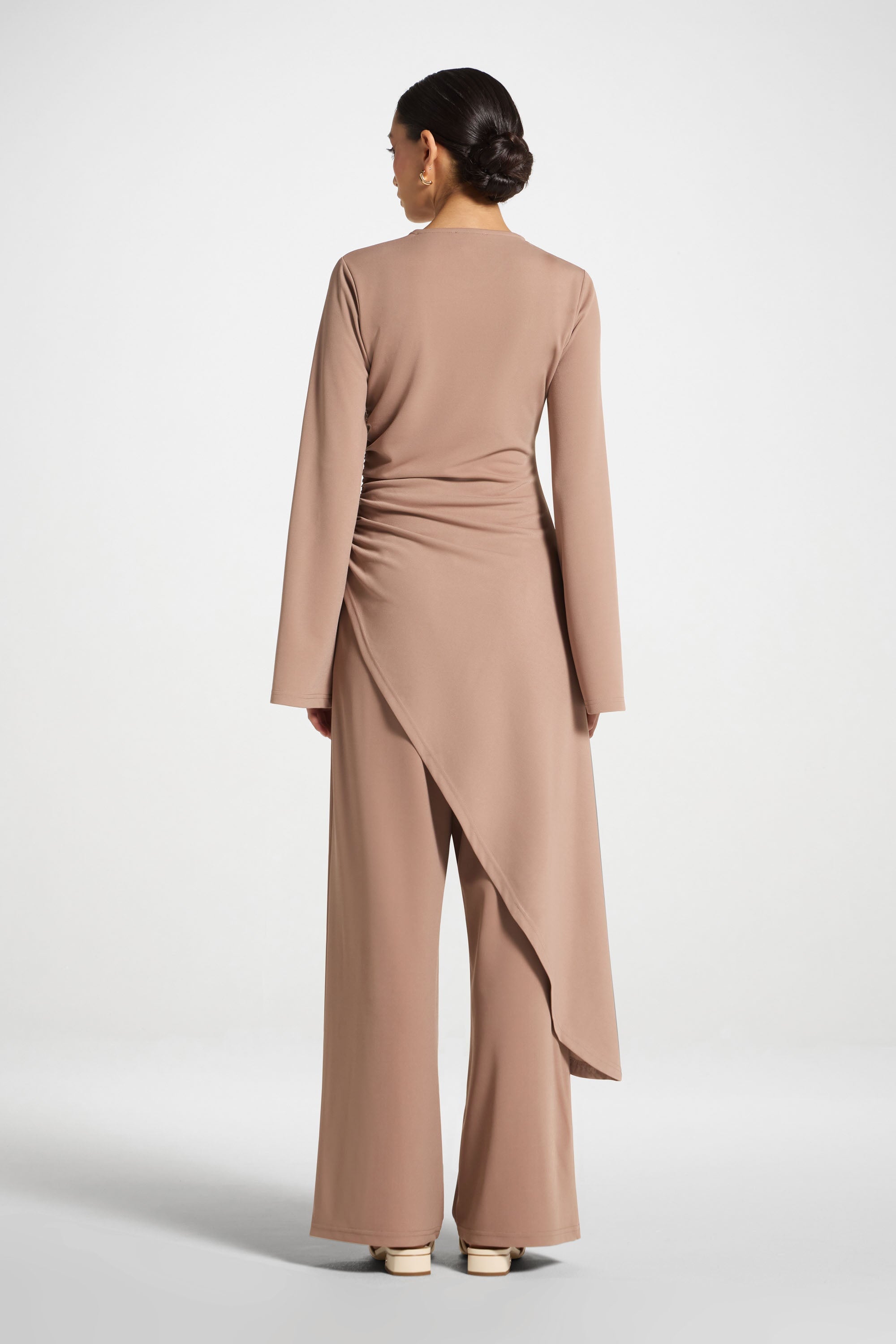 Signature Stretch Midi Tunic Top - Desert Mauve Abayas Veiled 