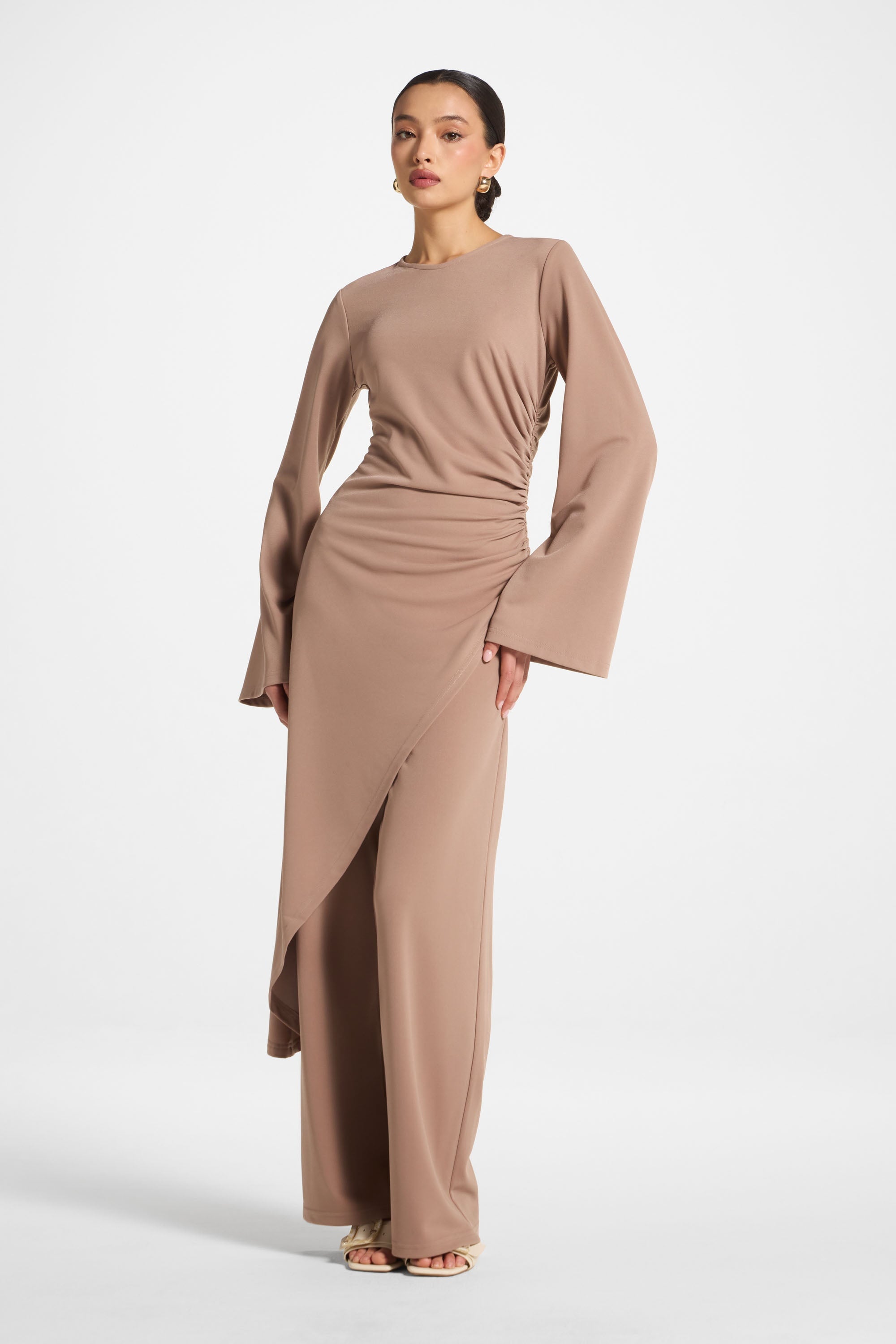 Signature Stretch Midi Tunic Top - Desert Mauve Abayas Veiled 