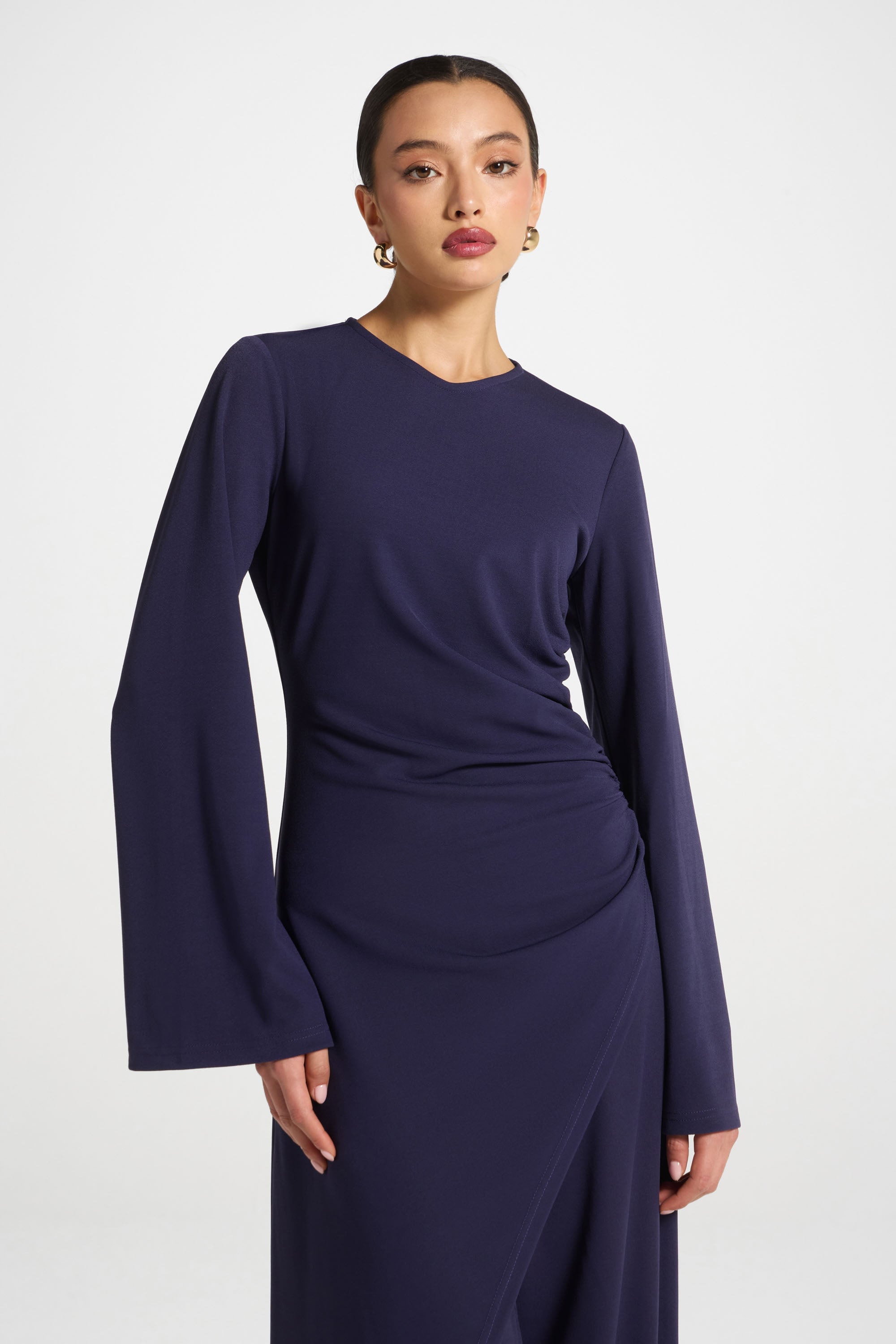 Signature Stretch Midi Tunic Top - Future Dusk Abayas Veiled 