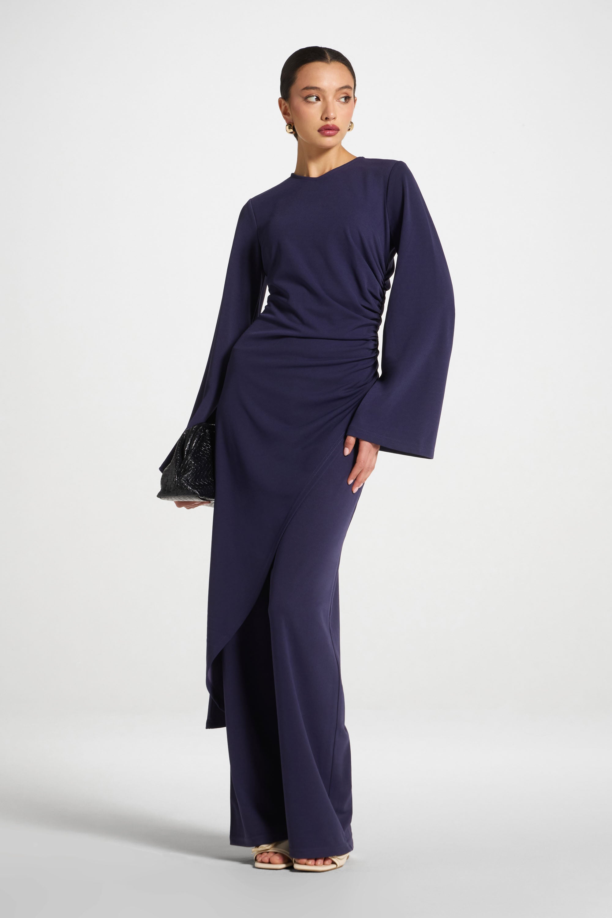 Signature Stretch Midi Tunic Top - Future Dusk Abayas Veiled 