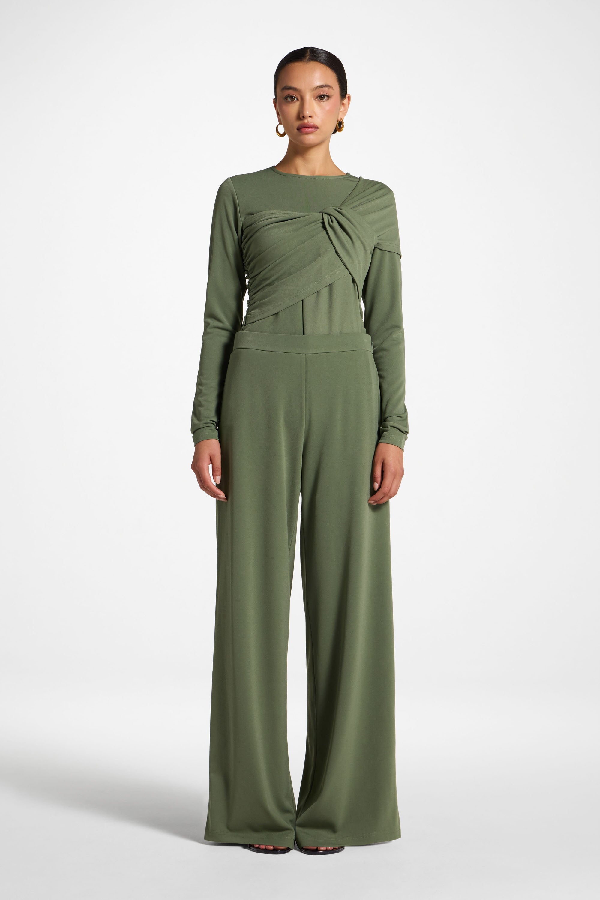 Signature Stretch Pants - Basil Pants Veiled 