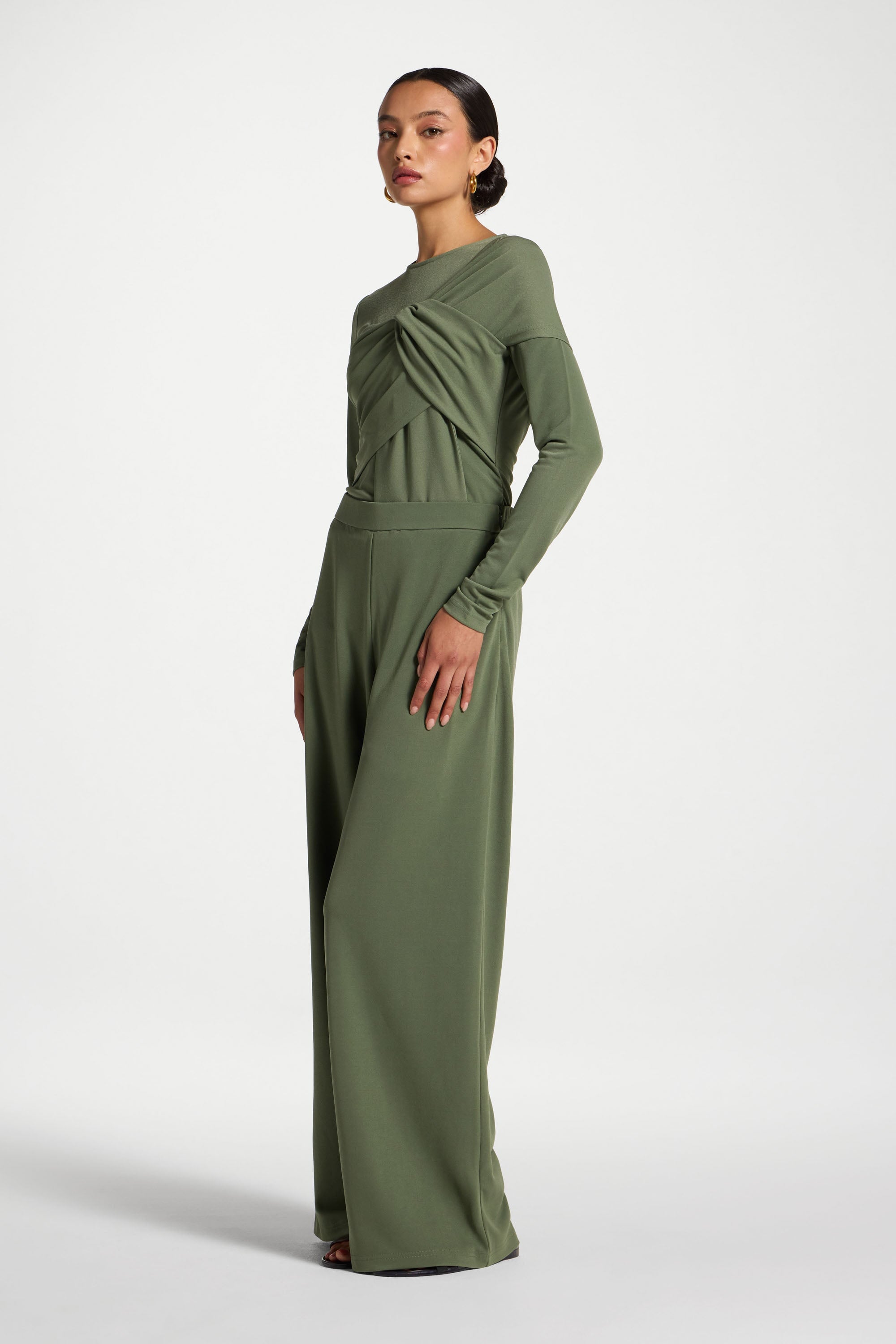 Signature Stretch Pants - Basil Pants Veiled 