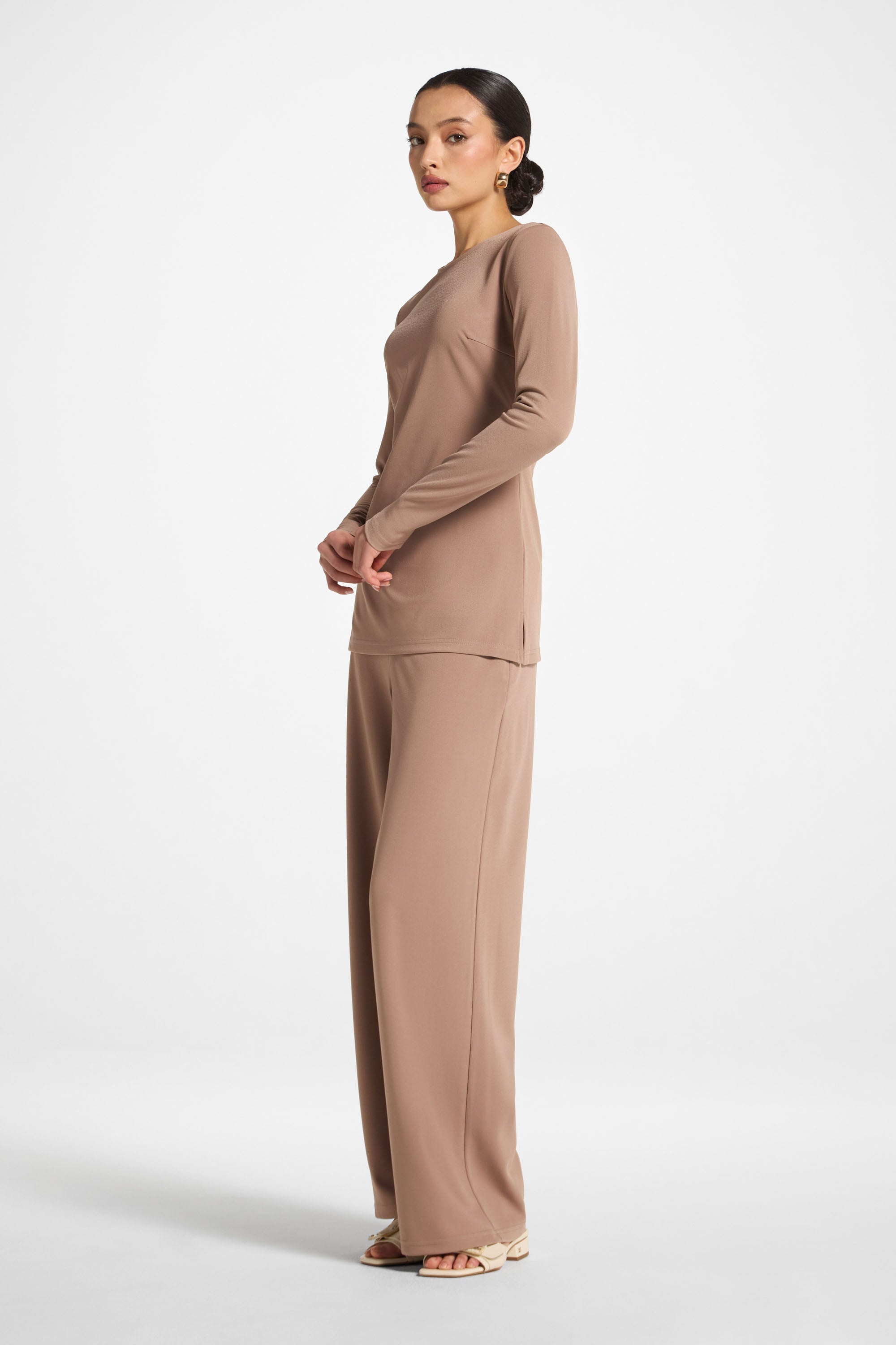 Signature Stretch Top - Desert Mauve Abayas Veiled 