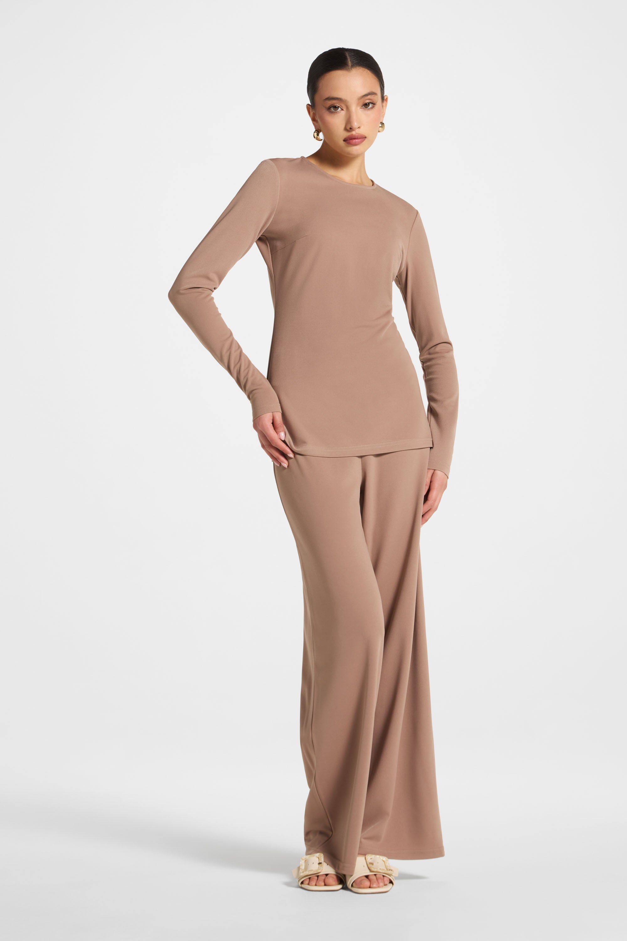 Signature Stretch Top - Desert Mauve Abayas Veiled 