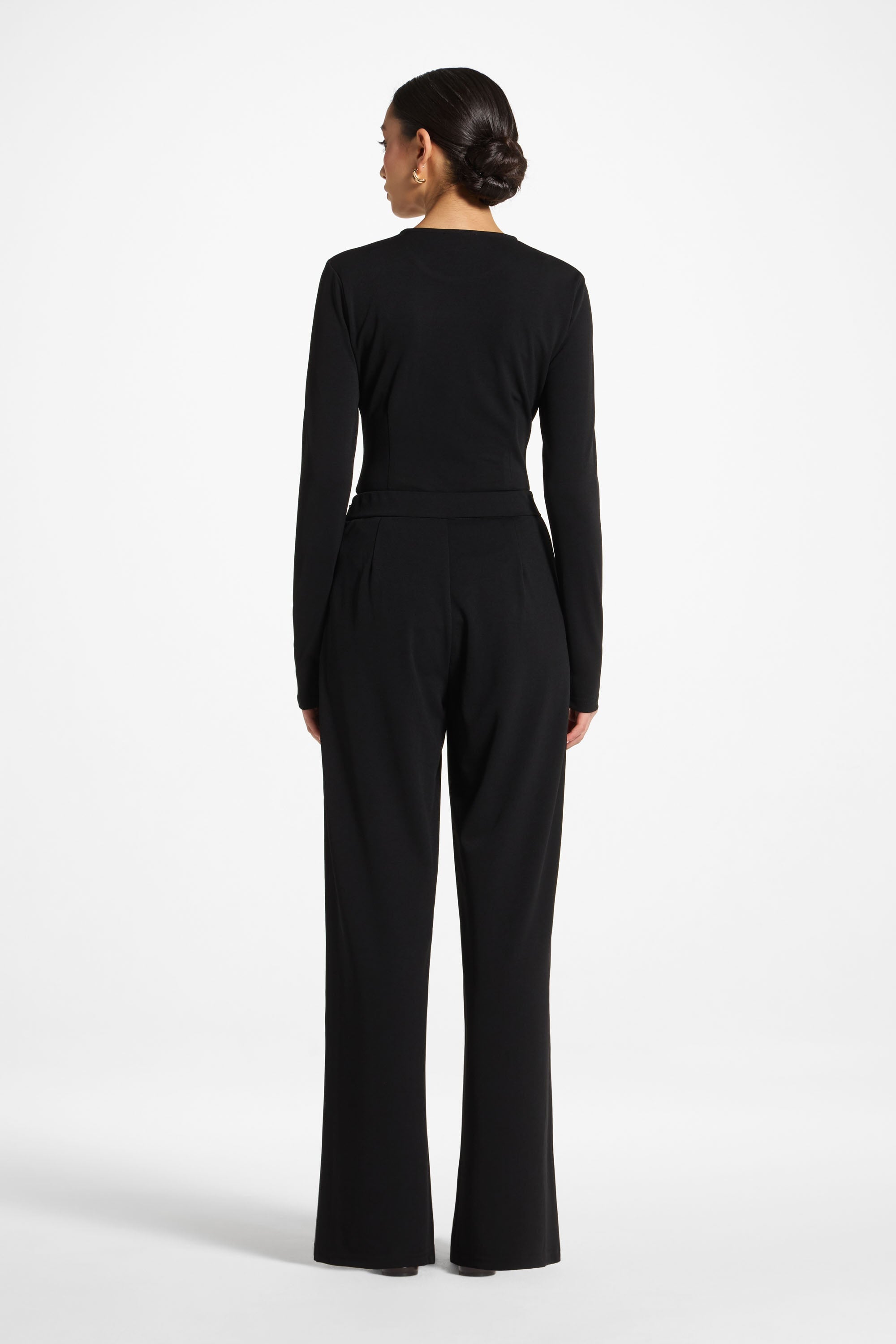Signature Stretch Wide Leg Pants - Black Abayas Veiled 