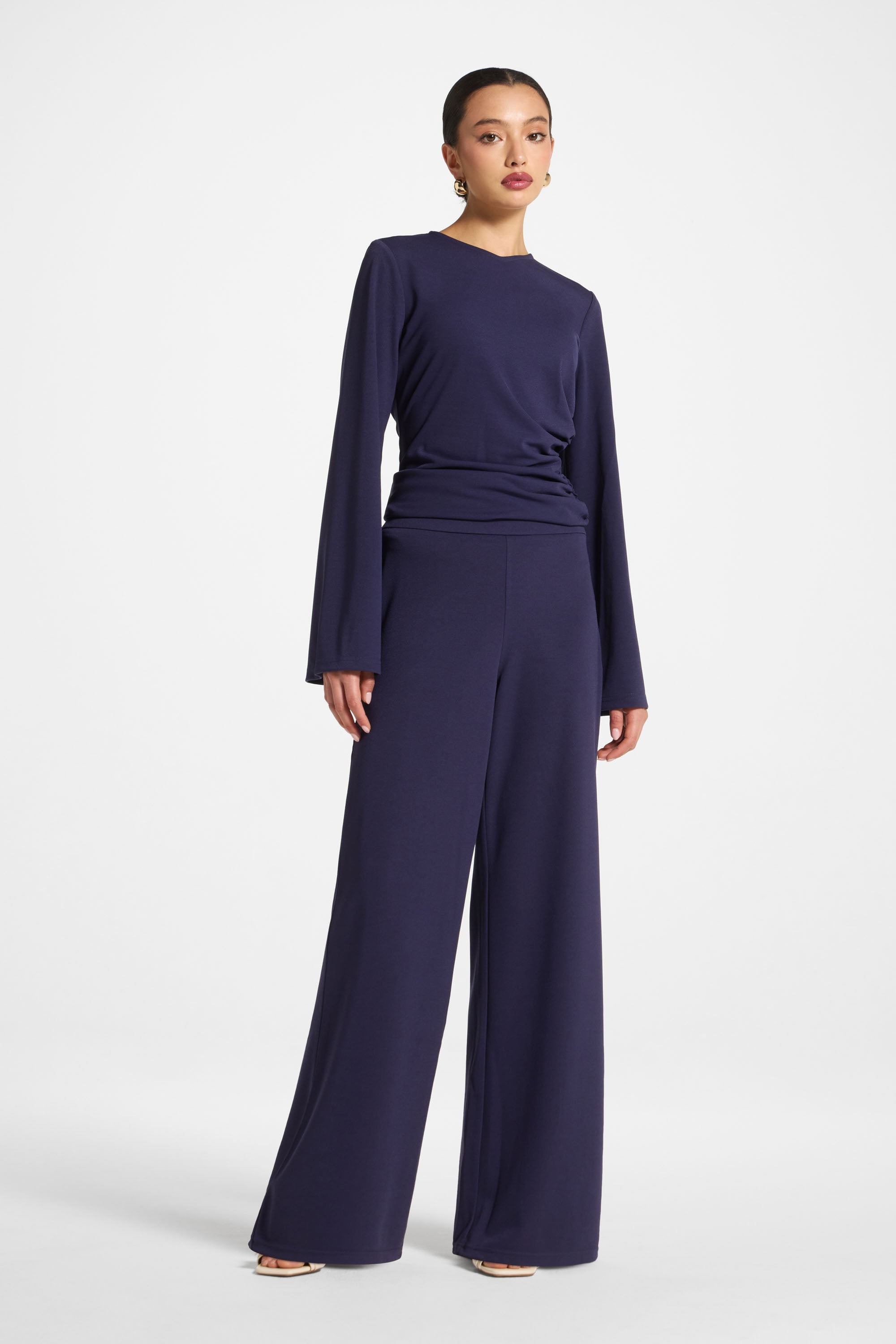 Signature Stretch Wide Leg Pants - Future Dusk Abayas Veiled 