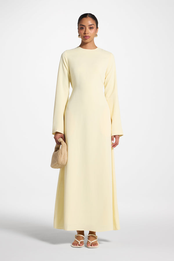 Signature Tie Back Maxi Dress - Banana Abayas Veiled 