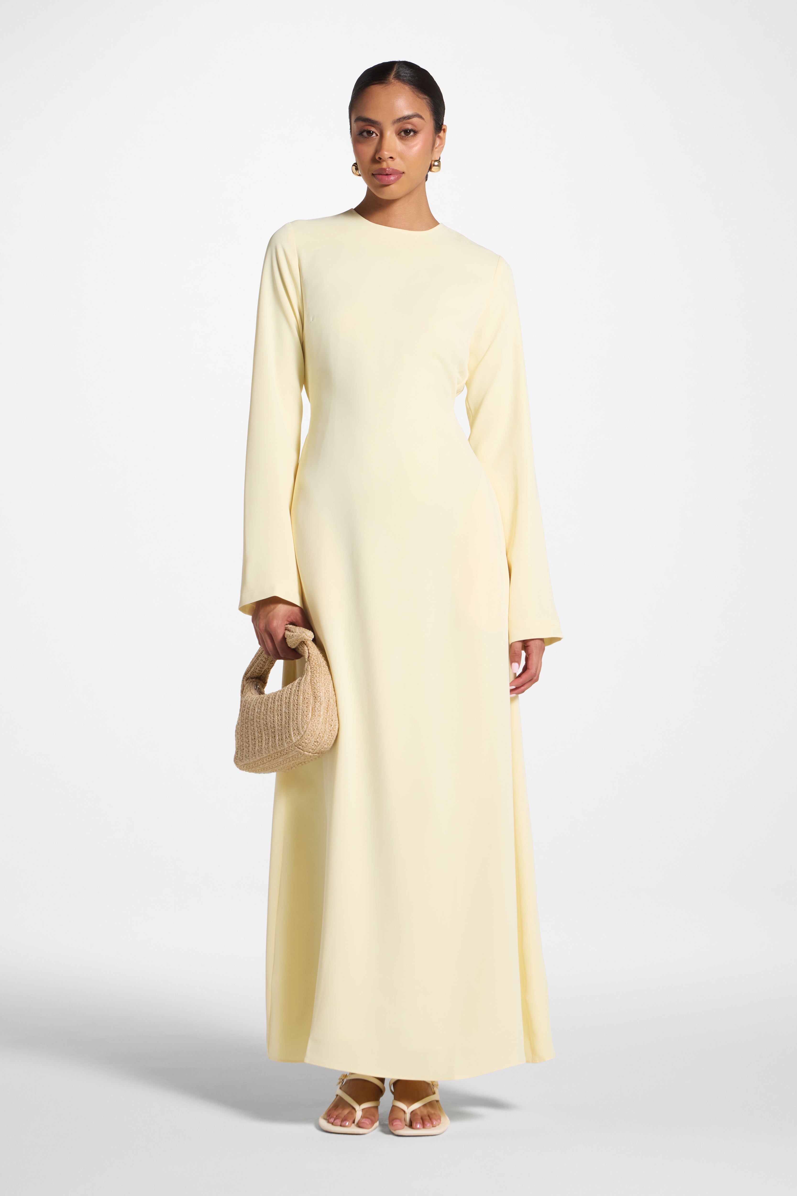 Signature Tie Back Maxi Dress - Banana Abayas Veiled 