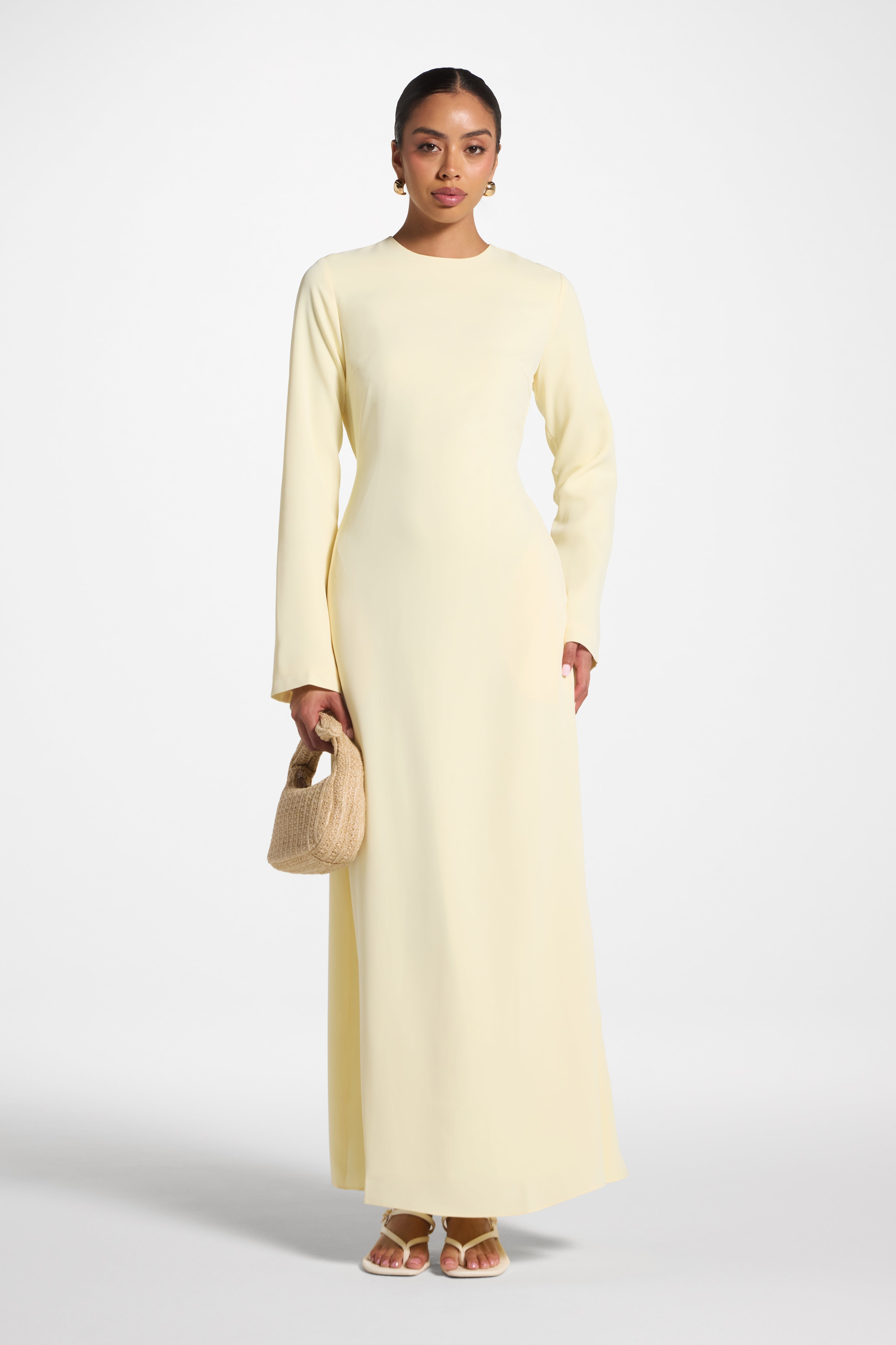 Signature Tie Back Maxi Dress - Banana Abayas Veiled 