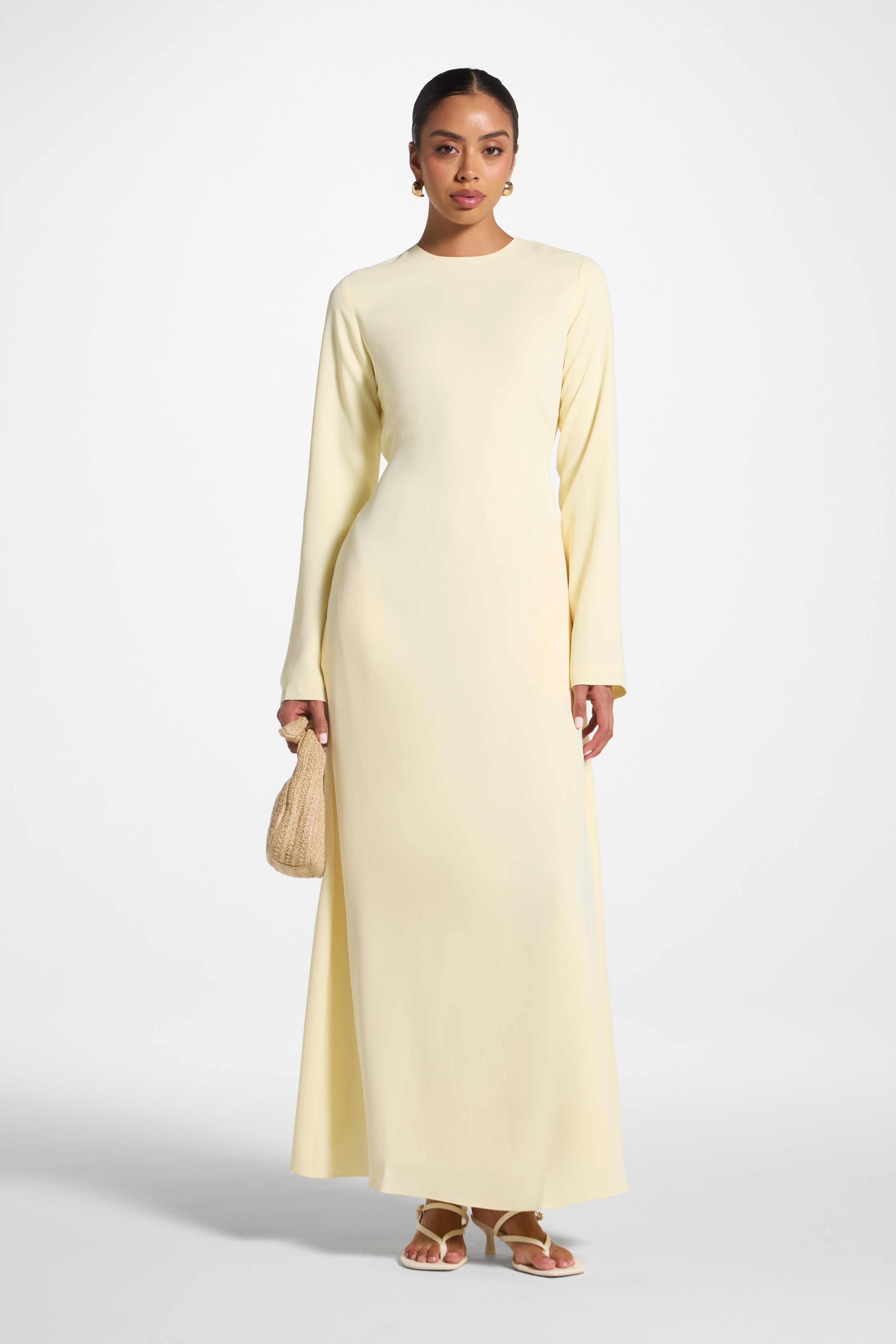 Signature Tie Back Maxi Dress - Banana Abayas Veiled 