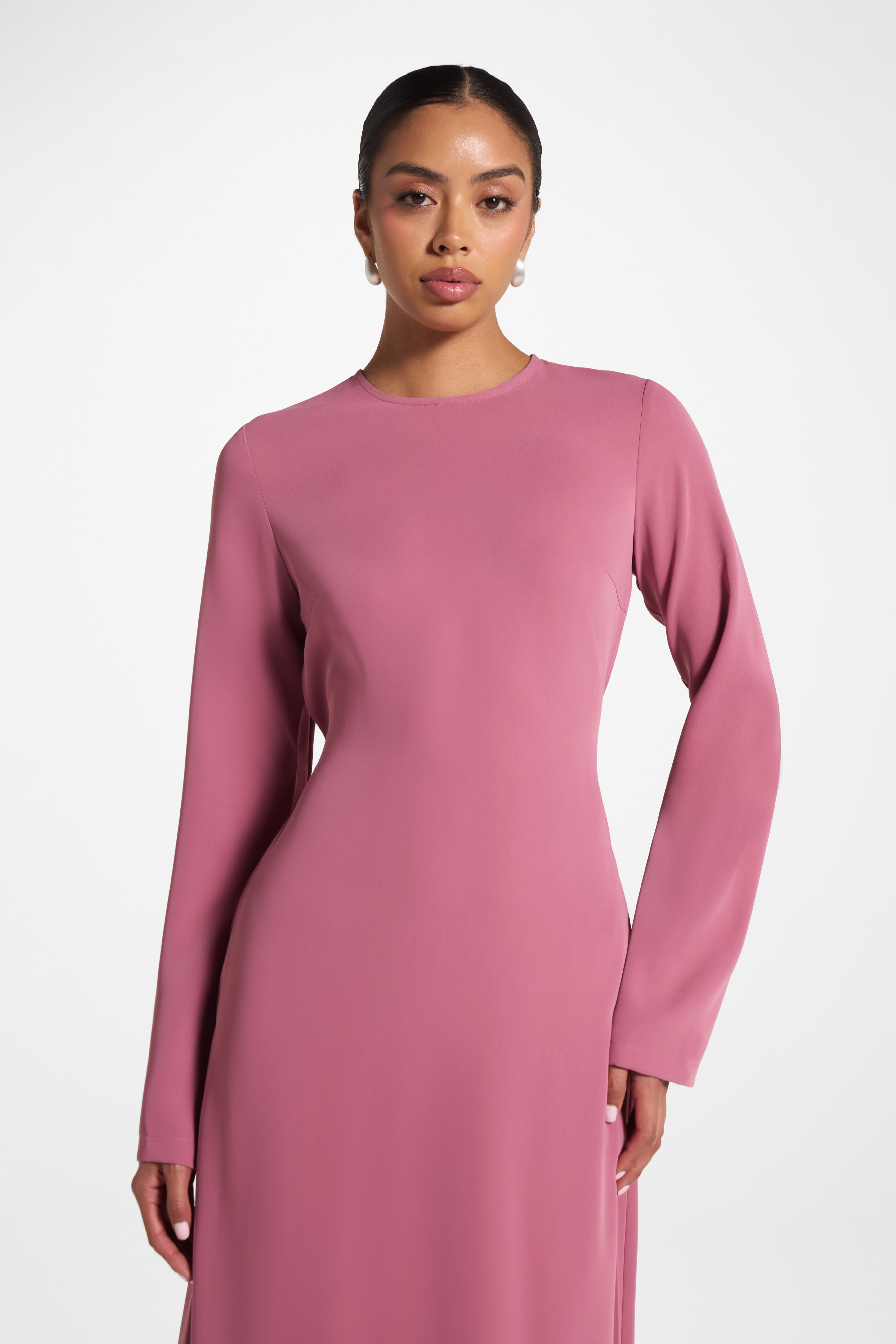 Signature Tie Back Maxi Dress - Vintage Rose Abayas Veiled 