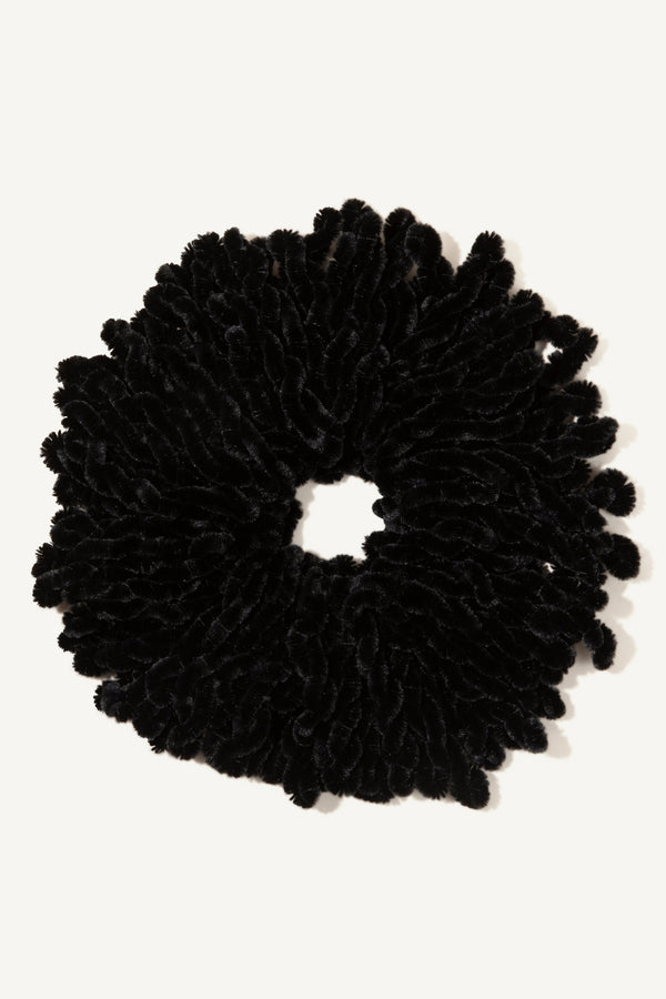 Signature Velvet Volume Shaping Scrunchie - Black Veiled 